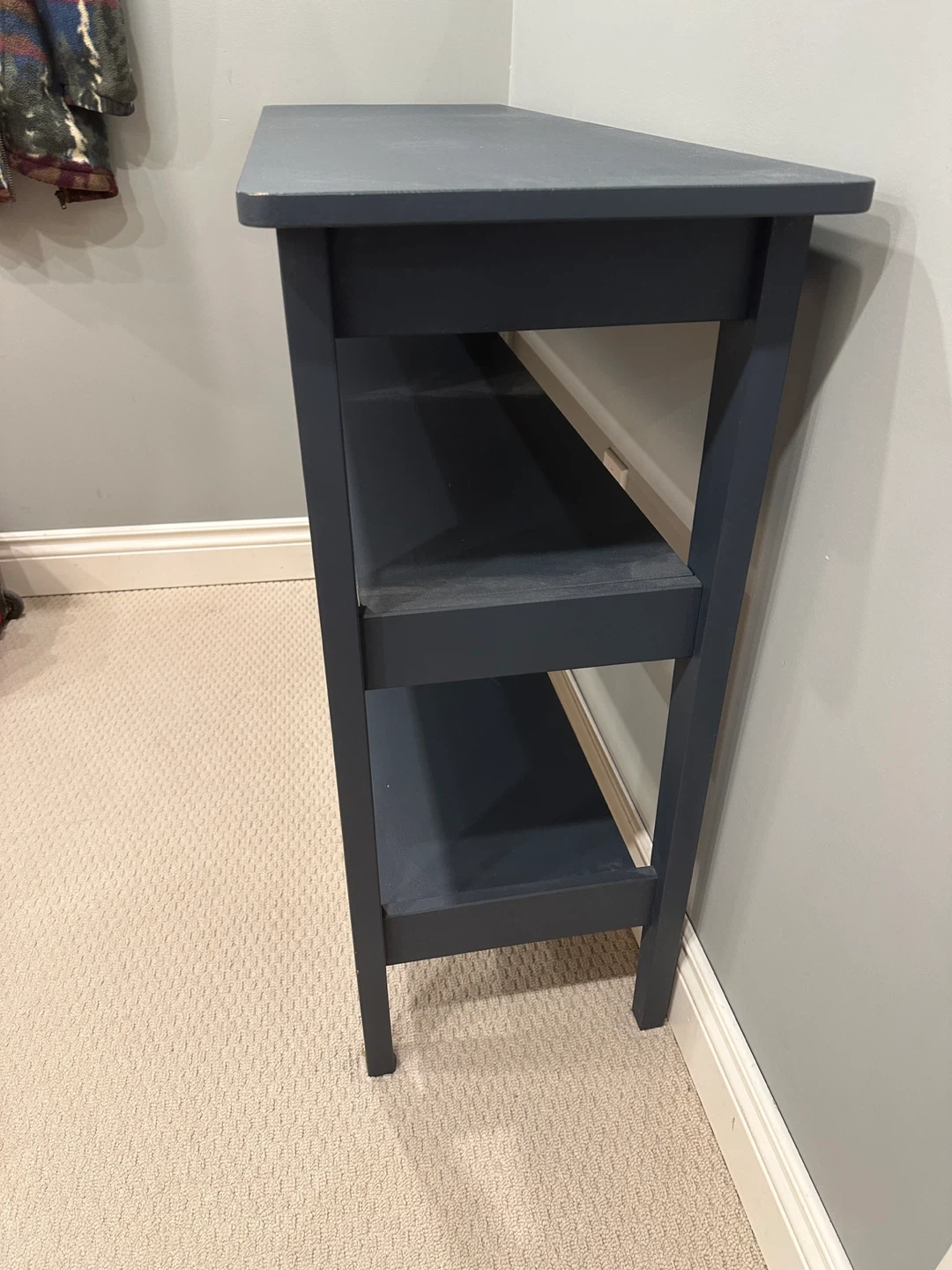 Dark Grey Console Table with 2 Shelves - photo 2