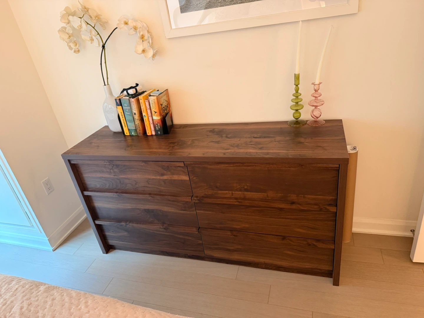 Dark Wood 6-Drawer Dresser