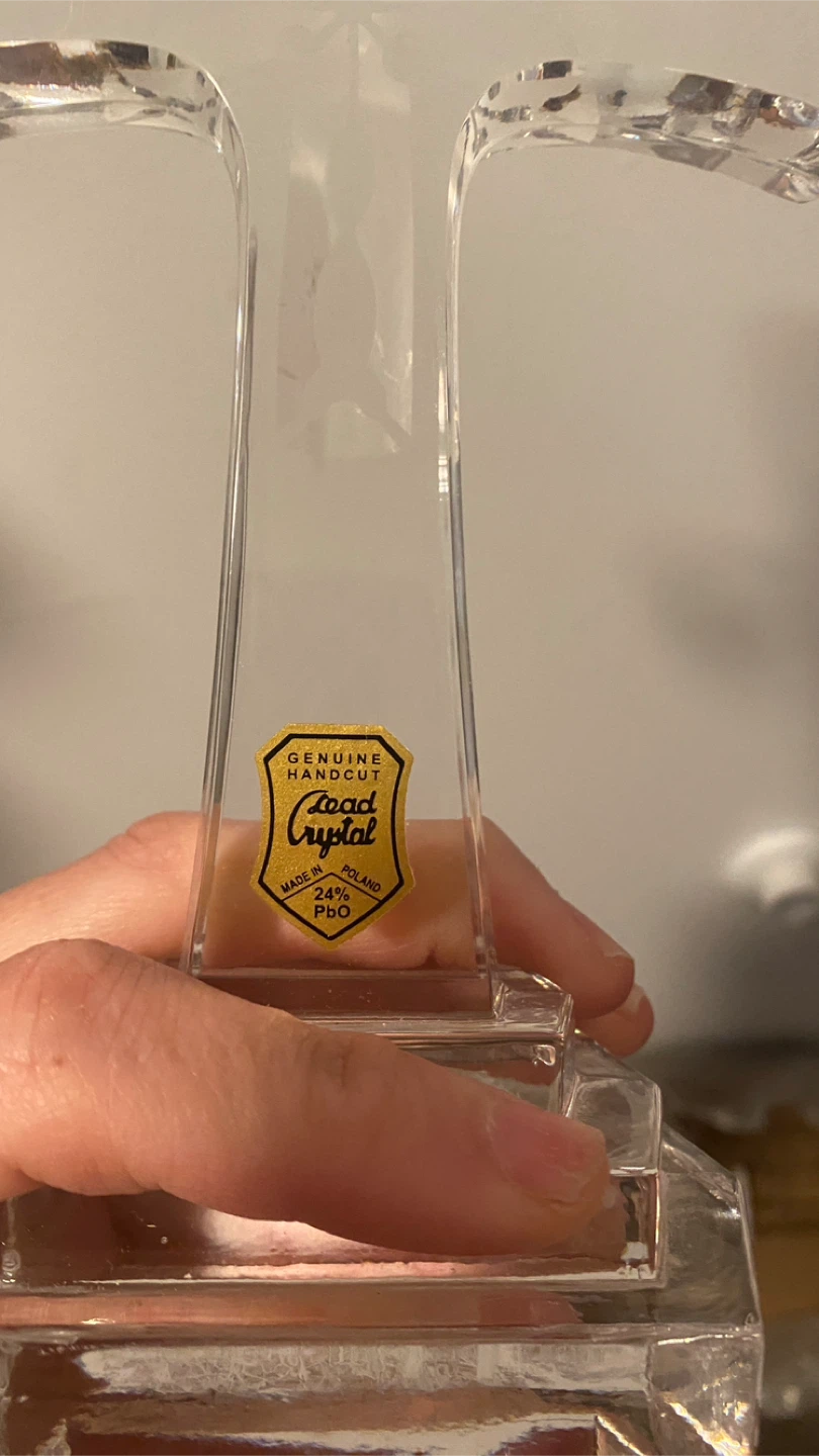 Vintage Crystal lead 8 inch cross - photo 5