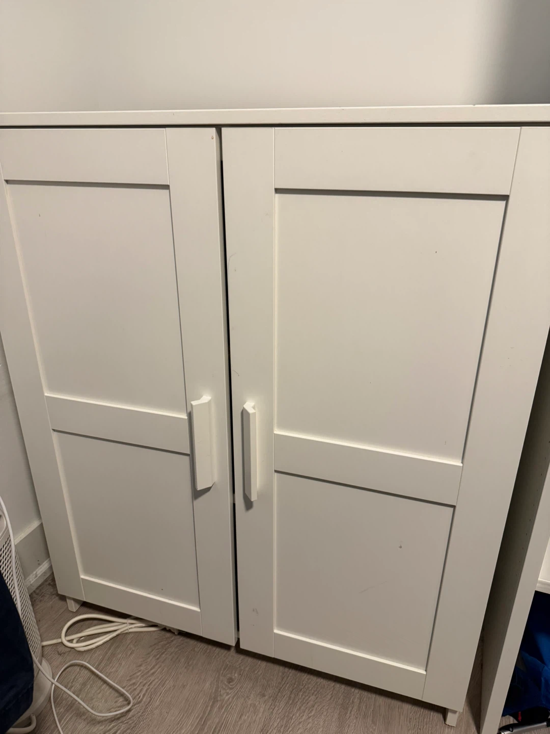 White Two-Door Storage Cabinet - photo 2