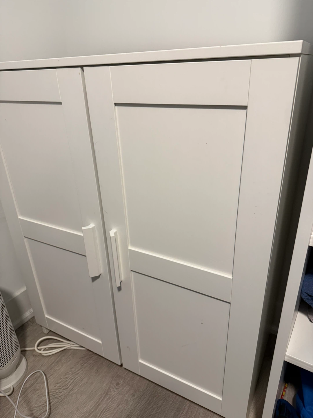 White Two-Door Storage Cabinet