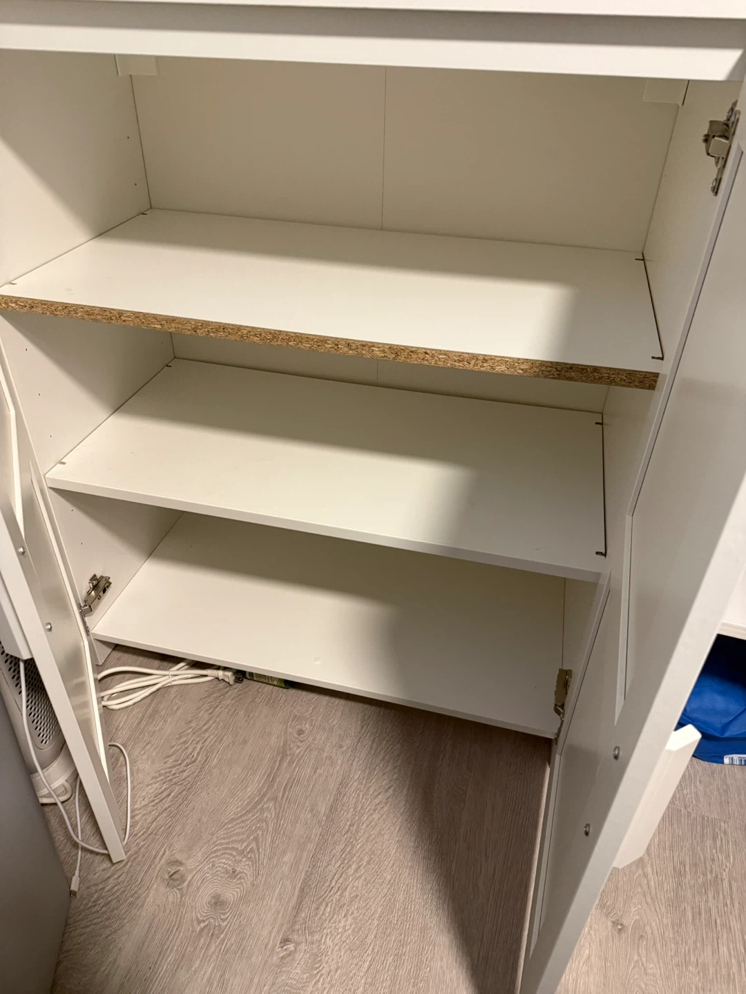 White Two-Door Storage Cabinet - photo 3
