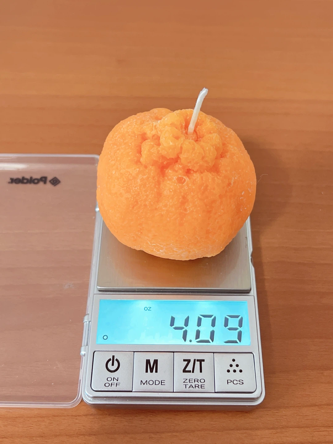 Handmade Orange Shaped Soy Wax Candle - photo 4