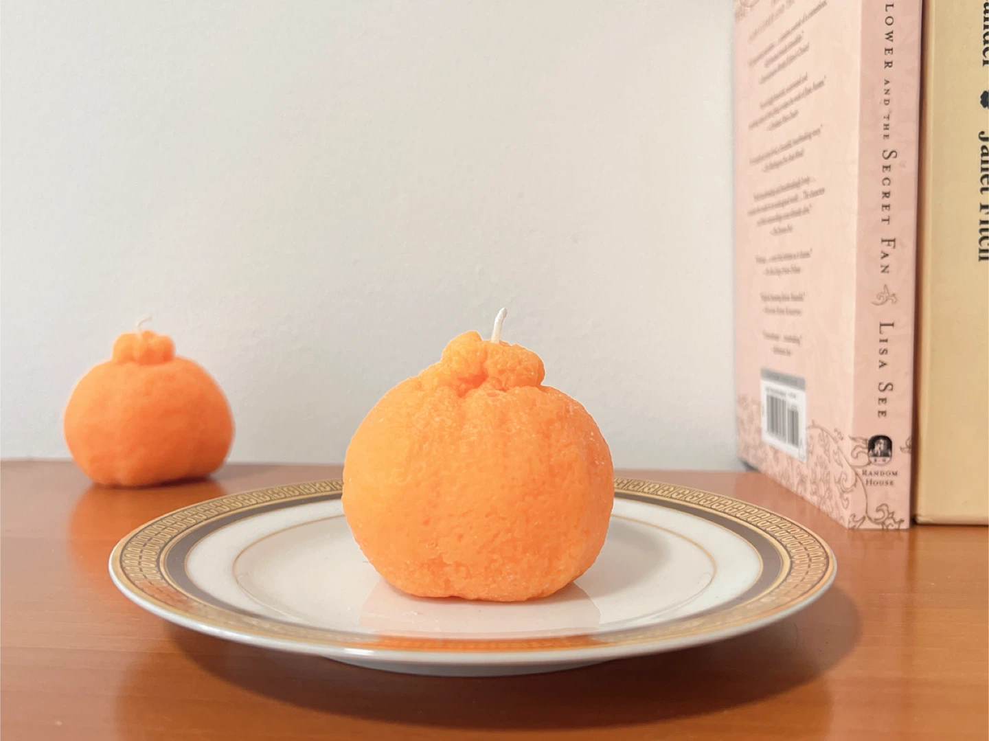 Handmade Orange Shaped Soy Wax Candle