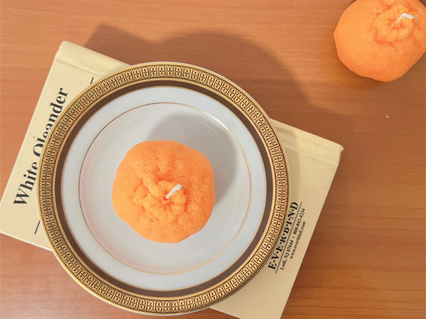 Handmade Orange Shaped Soy Wax Candle - photo 2