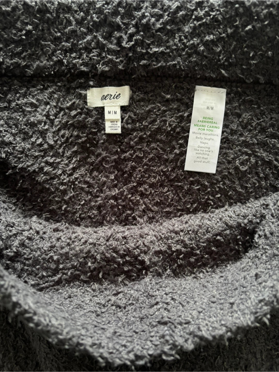 Aerie Fuzzy Dark Grey Matching Set - photo 5