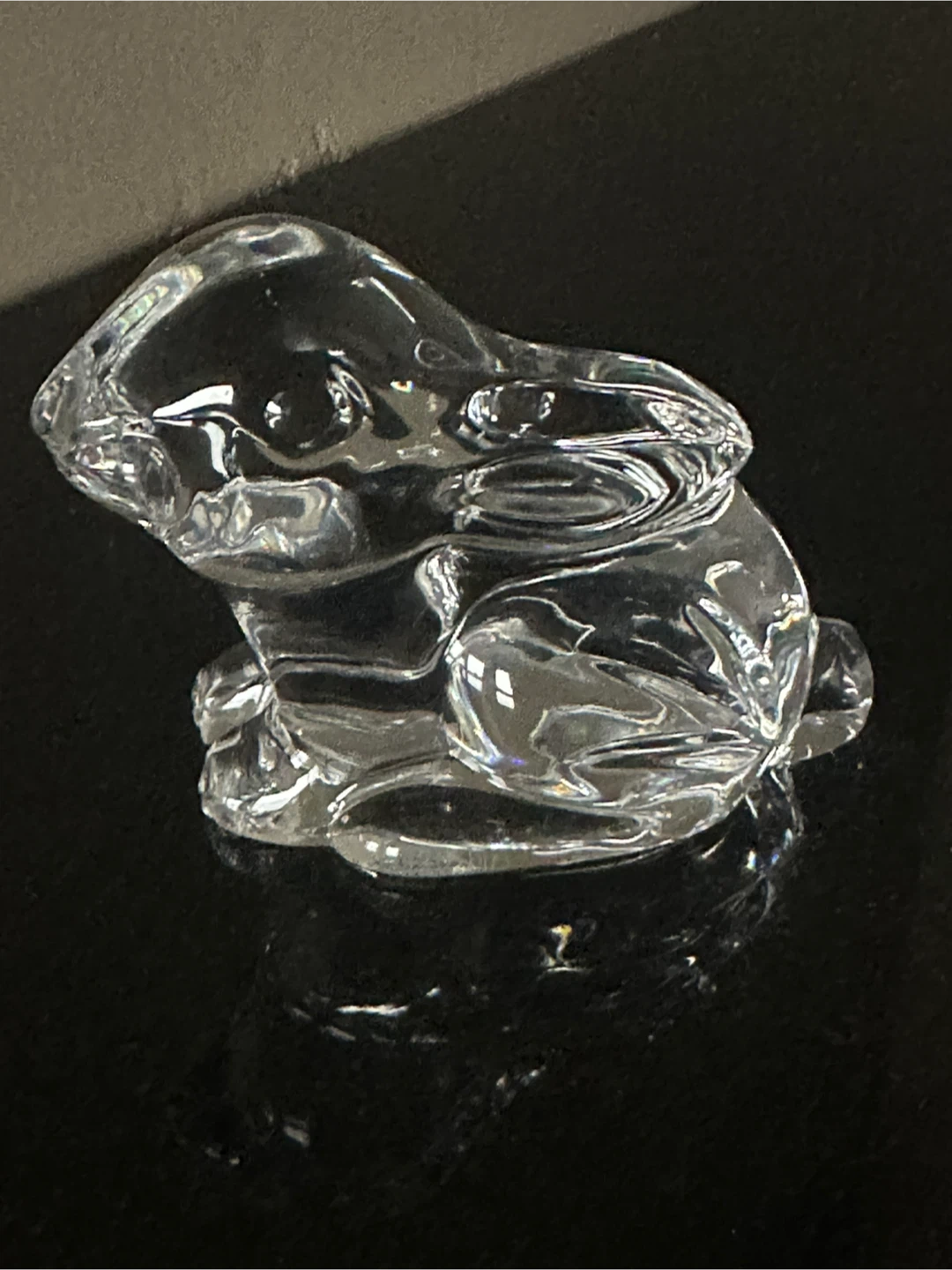 Clear Crystal Glass Sitting Bunny Rabbit Figurine - photo 4