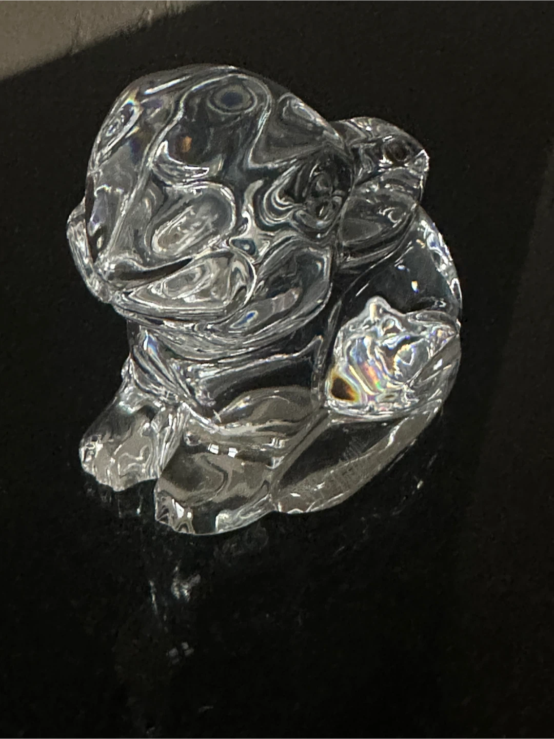 Clear Crystal Glass Sitting Bunny Rabbit Figurine - photo 2