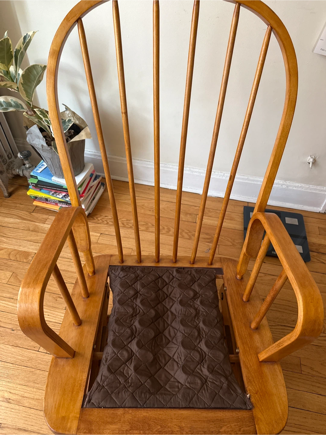Wooden Glider Rocking Chair with Cushion - photo 3