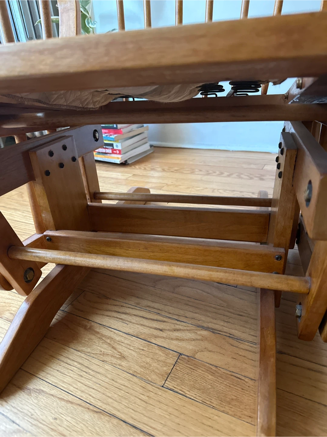 Wooden Glider Rocking Chair with Cushion - photo 5