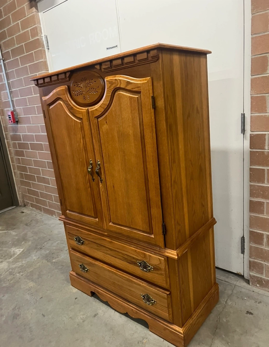 Solid Wood Armoire and Dresser Set - photo 3