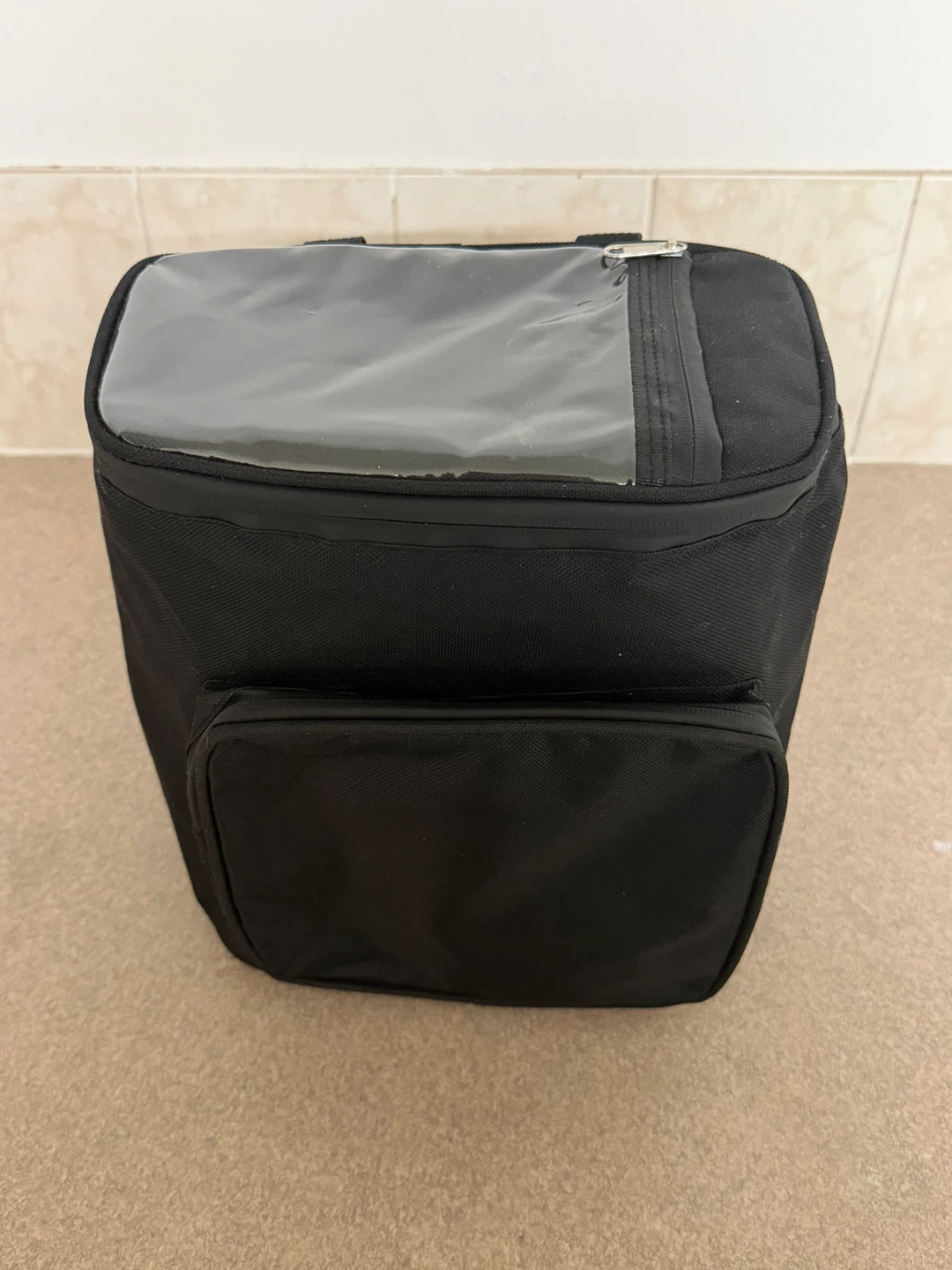 Black Insulated bike cooler Bag with Clear top phone holder - photo 4