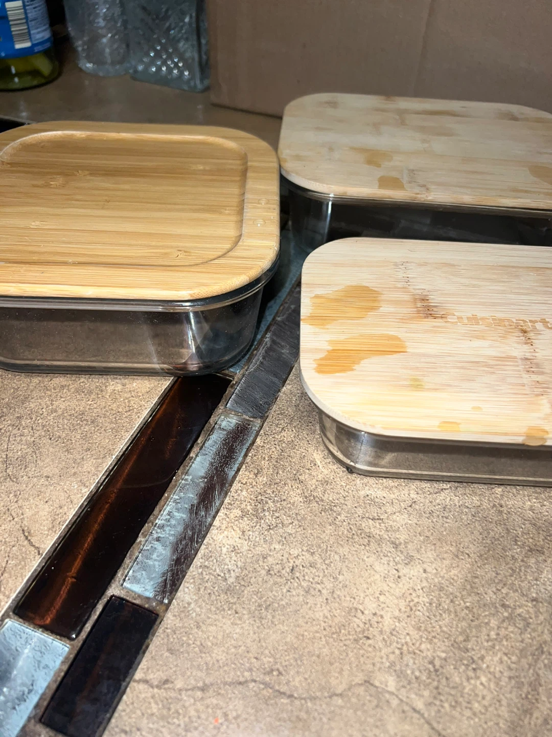 Cuisinart Glass Food Storage with Bamboo Lids - Set of 4 - photo 2