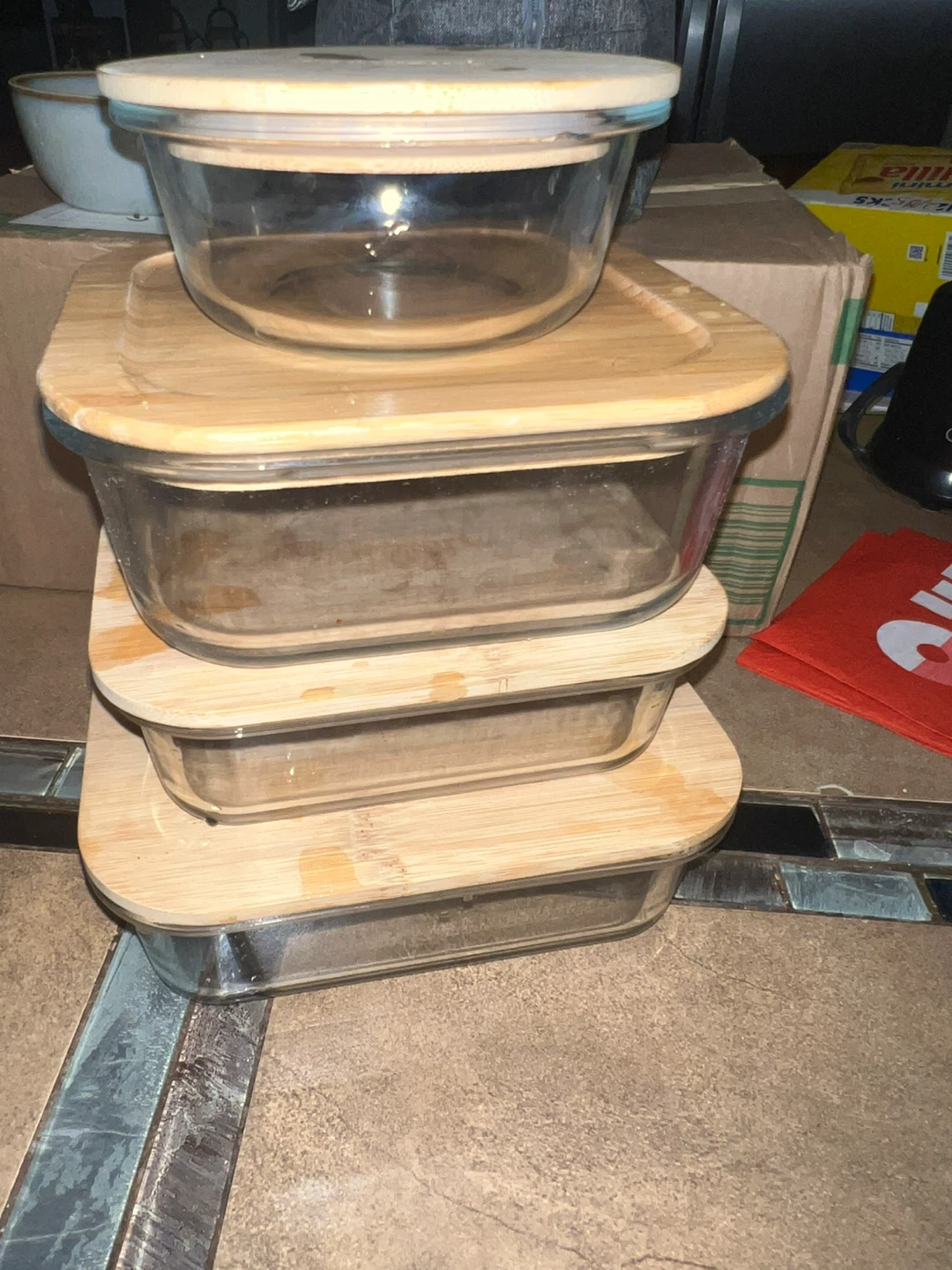 Cuisinart Glass Food Storage with Bamboo Lids - Set of 4 - photo 4