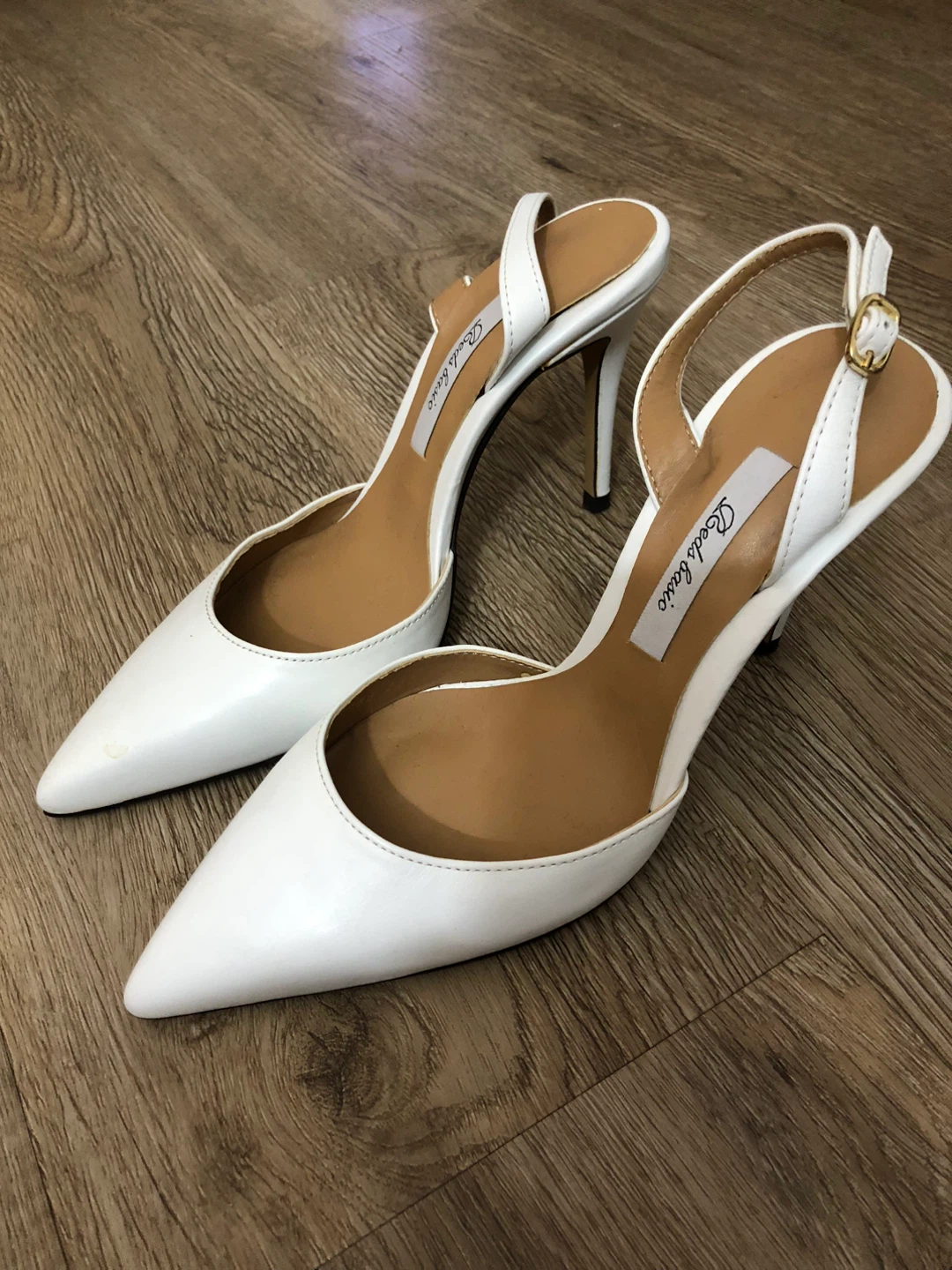 New Two pairs of heels – white and nude(size7)