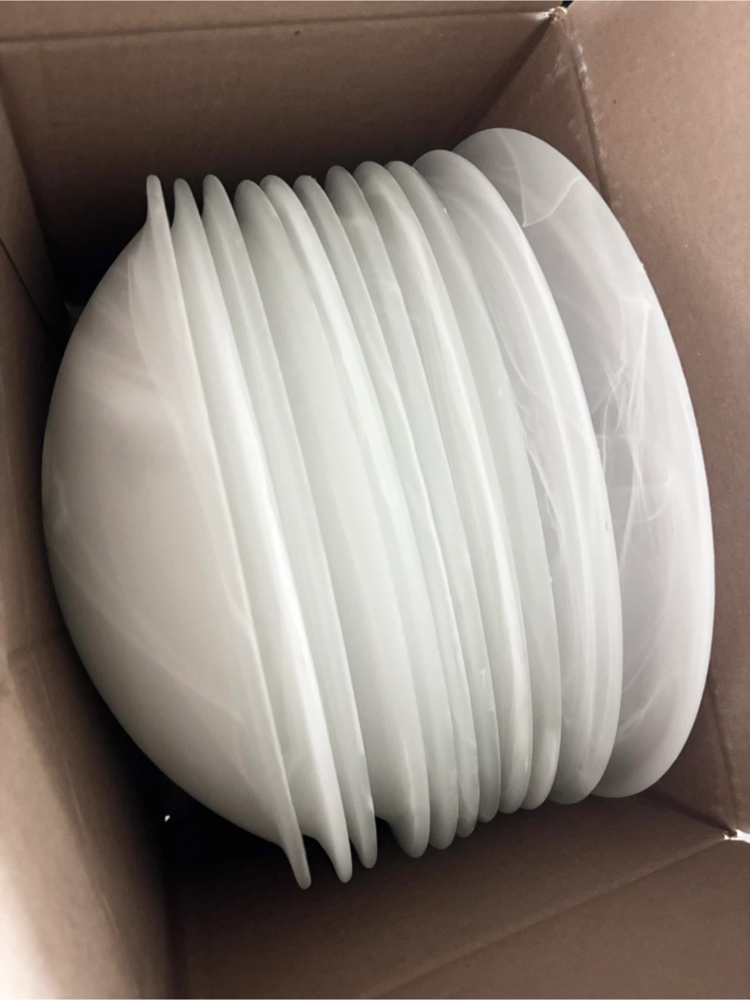 Frosted glass ceiling light with lightbulbs (7 pcs)