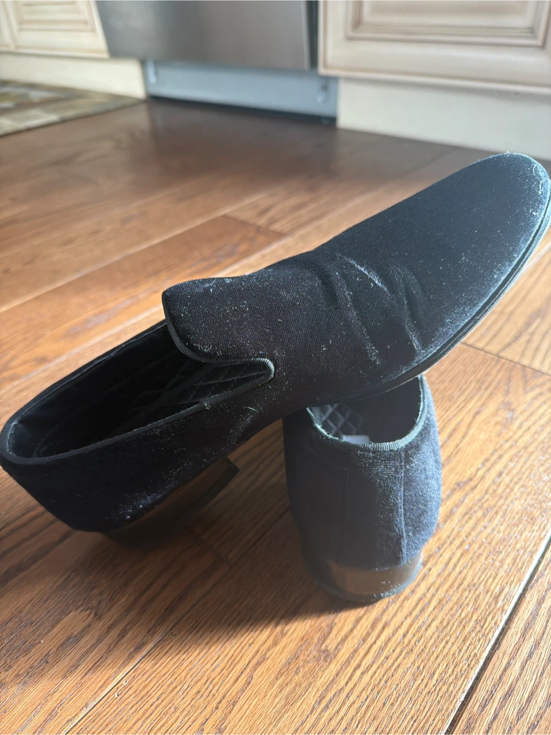 Steve Madden Black Velvet Loafers size 9 - photo 3