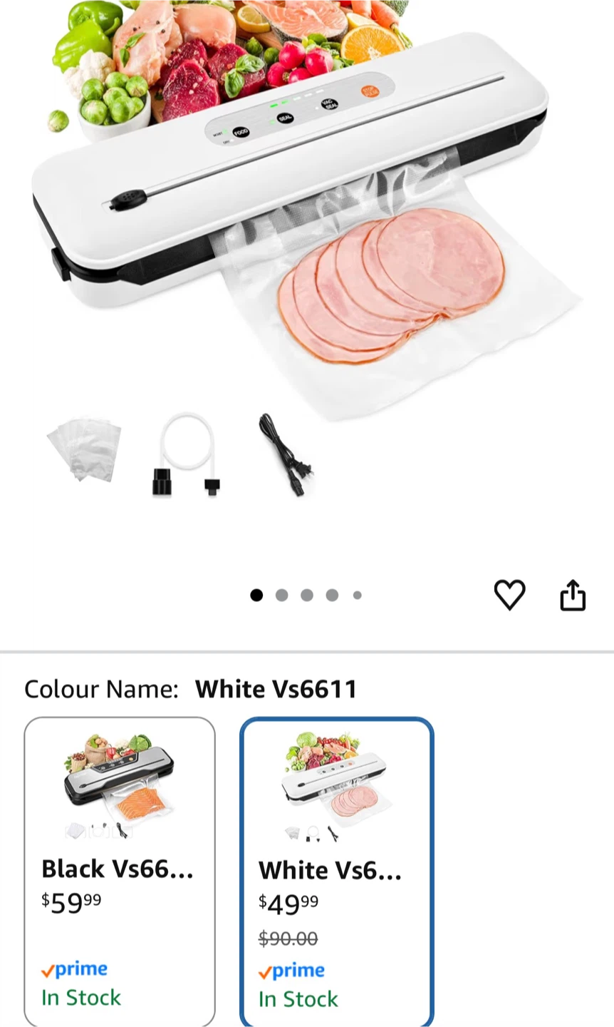 White Vacuum Sealer Machine