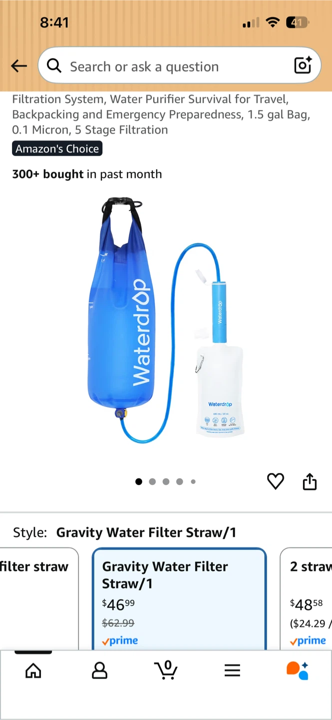 Waterdrop Gravity Water Filter System