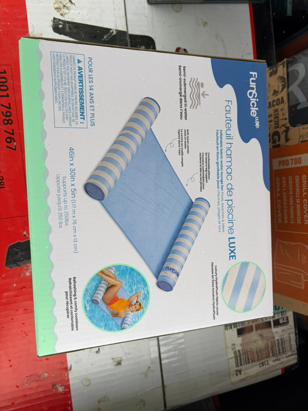 Funsicle Luxe Mesh Hammock Lounge Pool Float