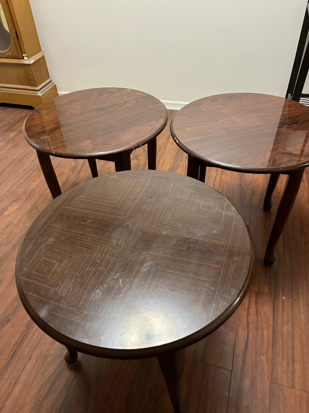 Round Wooden Side Tables - photo 2