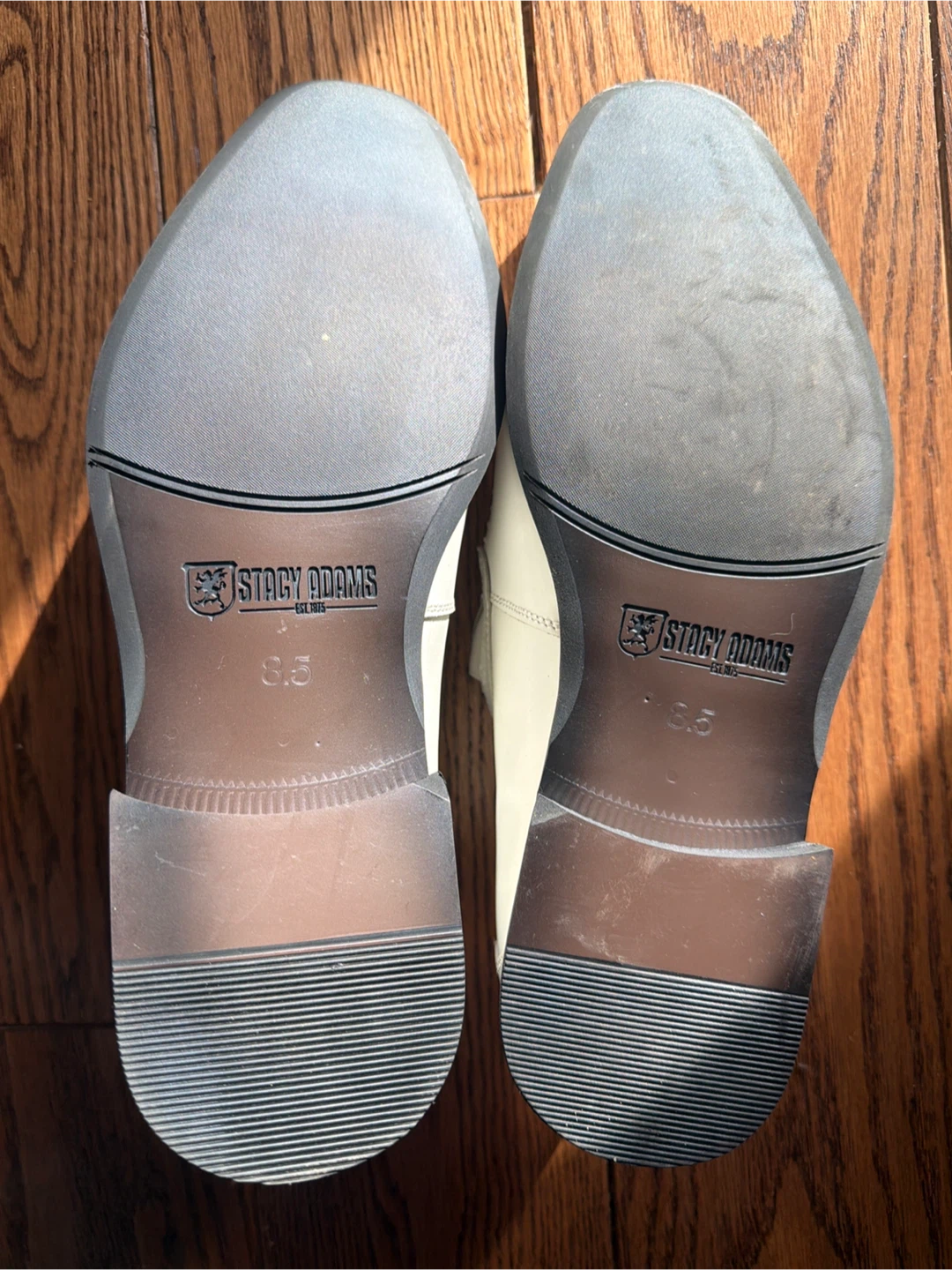 Stacy Adams White Perforated Slip-On Loafers - Size 8.5 - photo 2