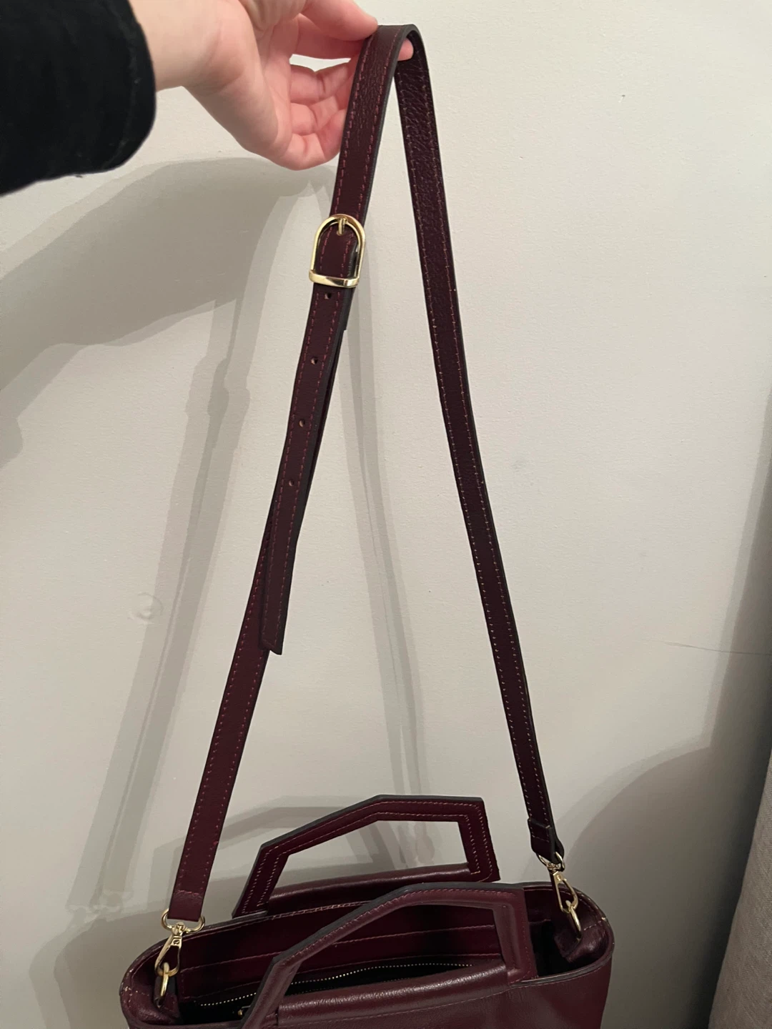 Anna Paola Burgundy Leather Handbag - photo 4
