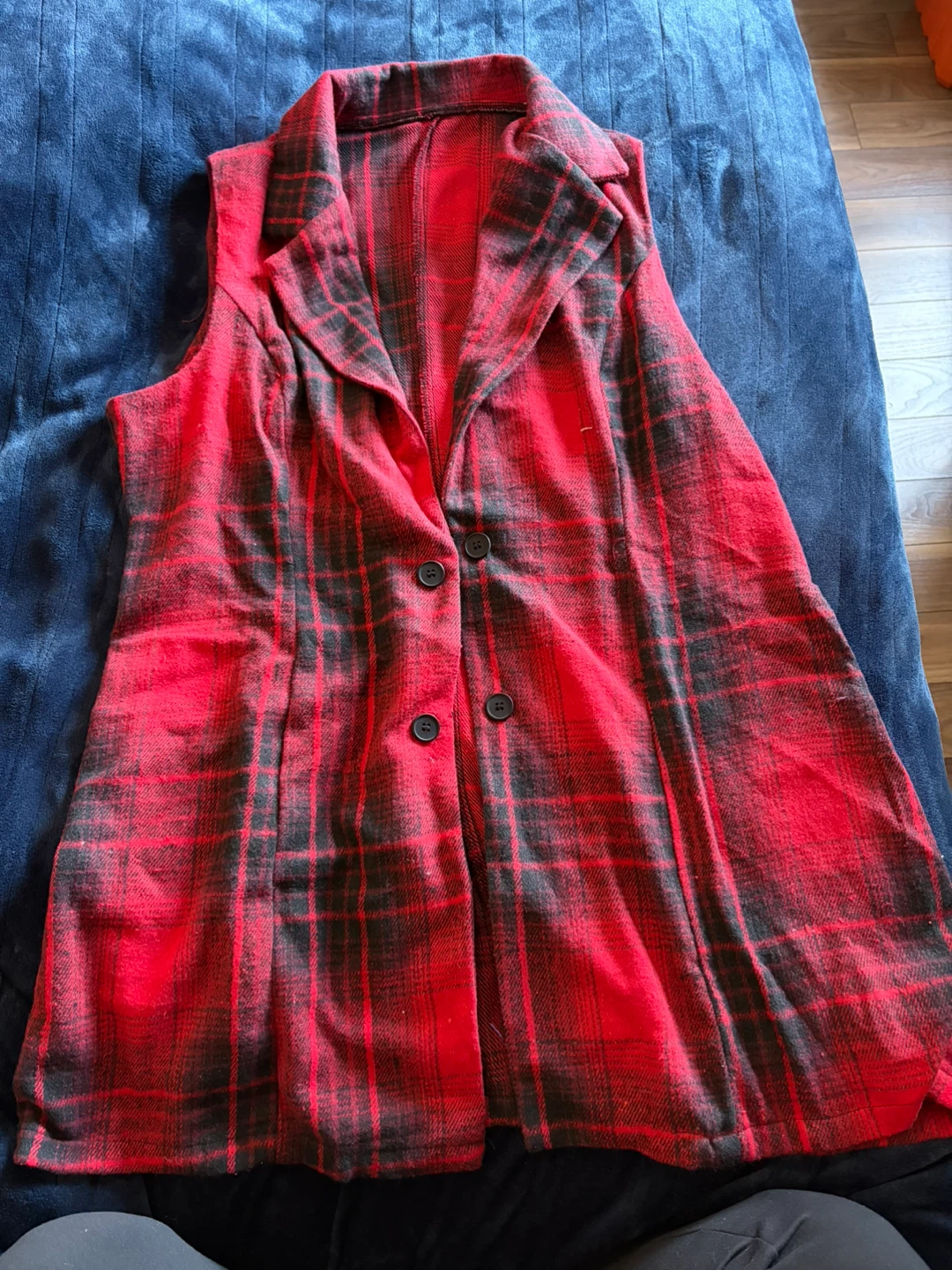 Plaid Vest and Skirt Set