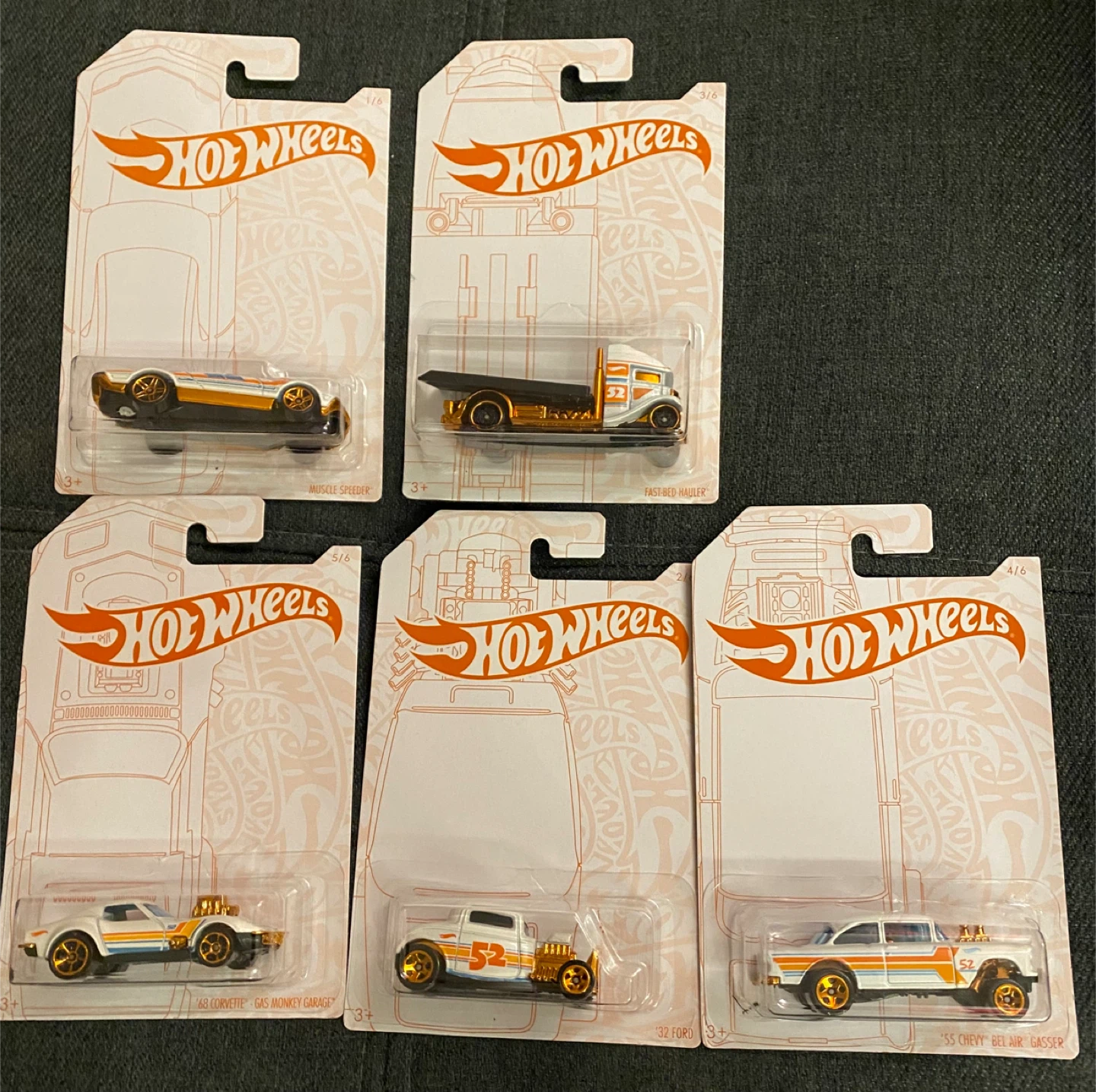 Hot Wheels Die-Cast Cars Lot (5 Pieces)