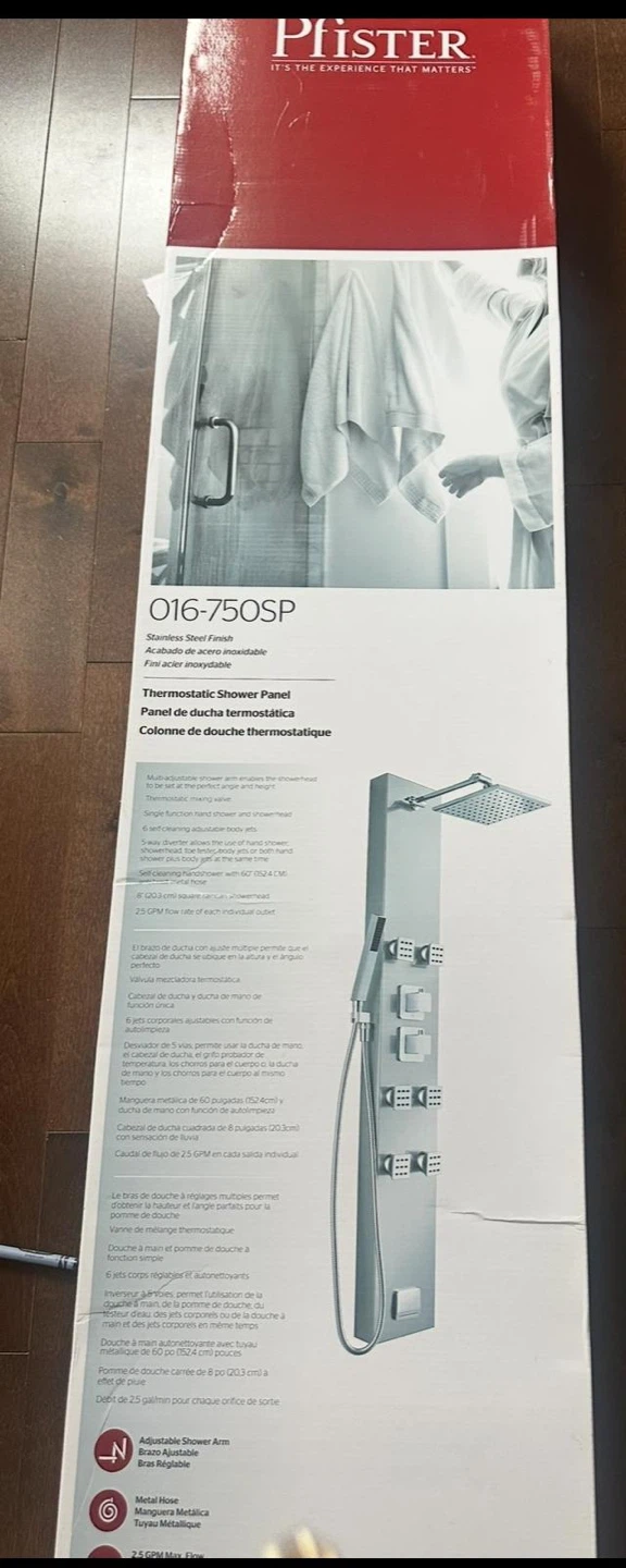 Pfister Shower Panel Stainless Steel Model: 016-750SP