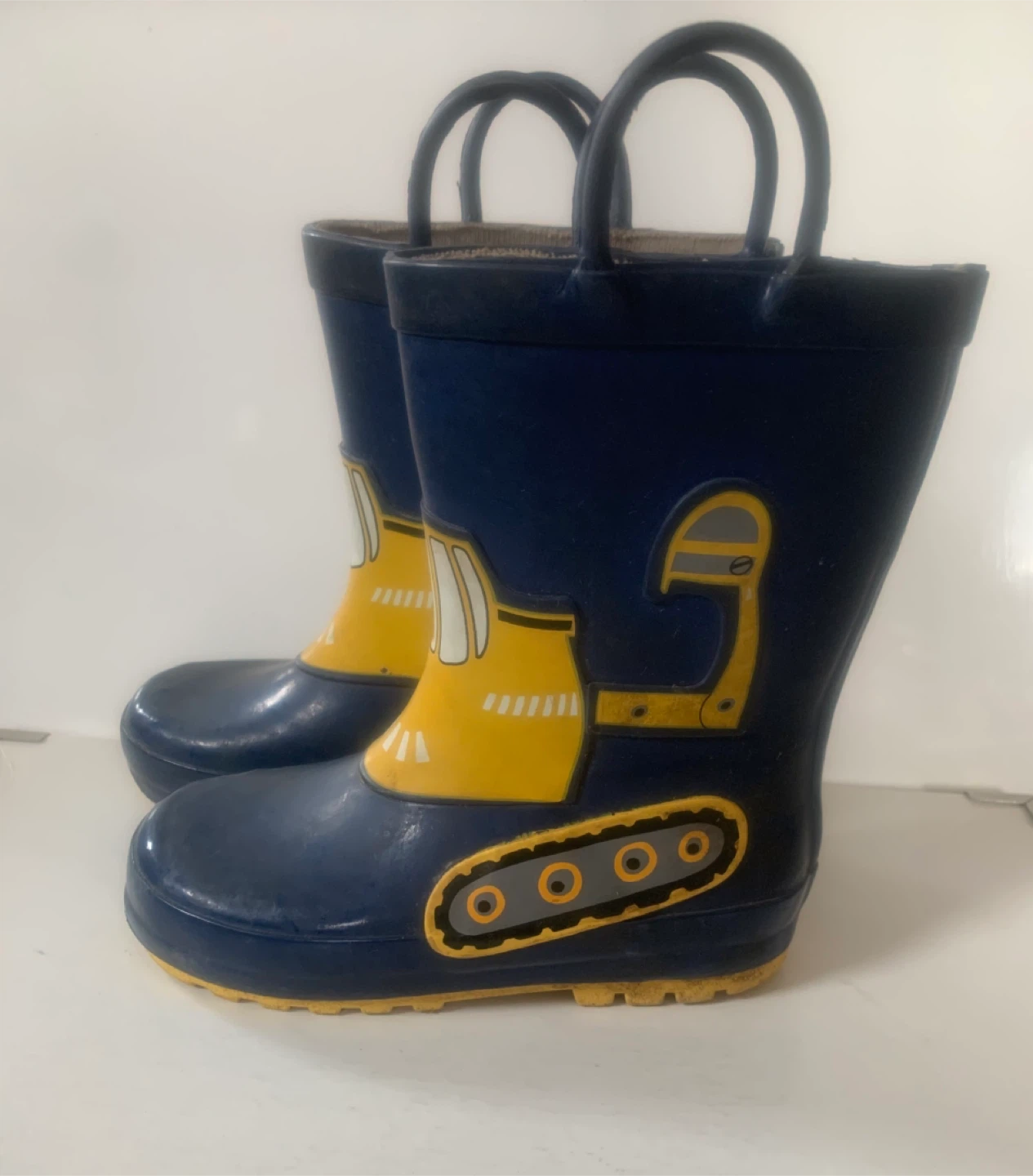 Adamumu Kids'ractor Rubber Rain Boots Size 9