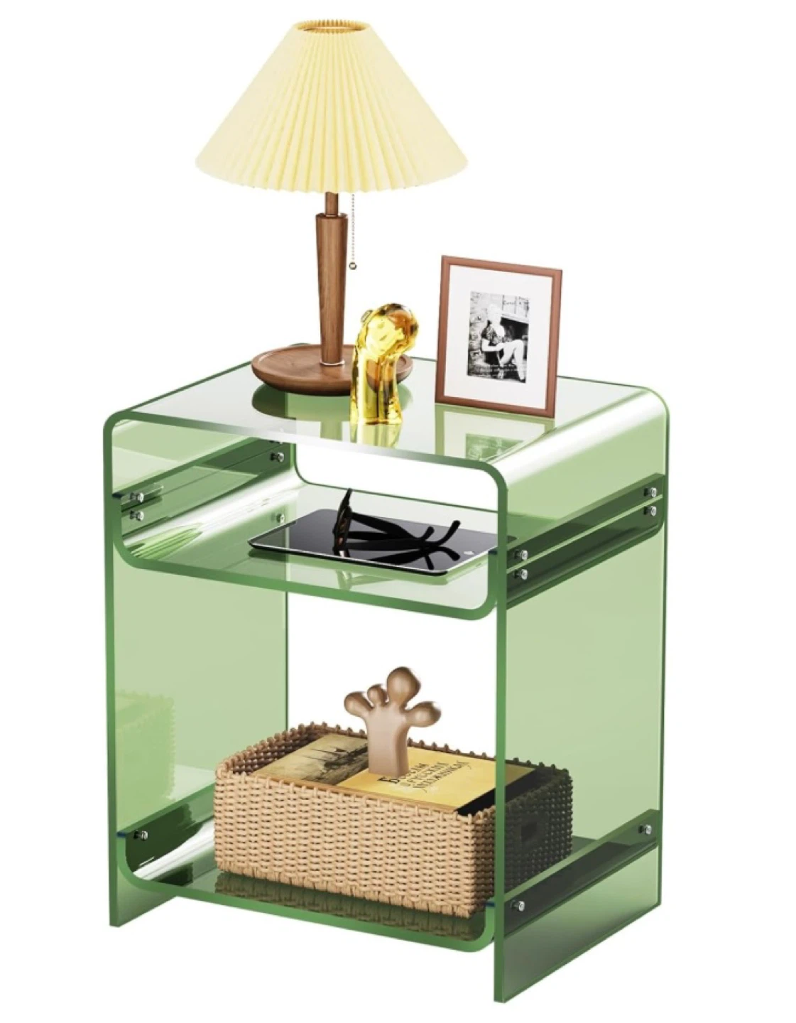 Brand New in Box Acrylic Side Table, Green - photo 2