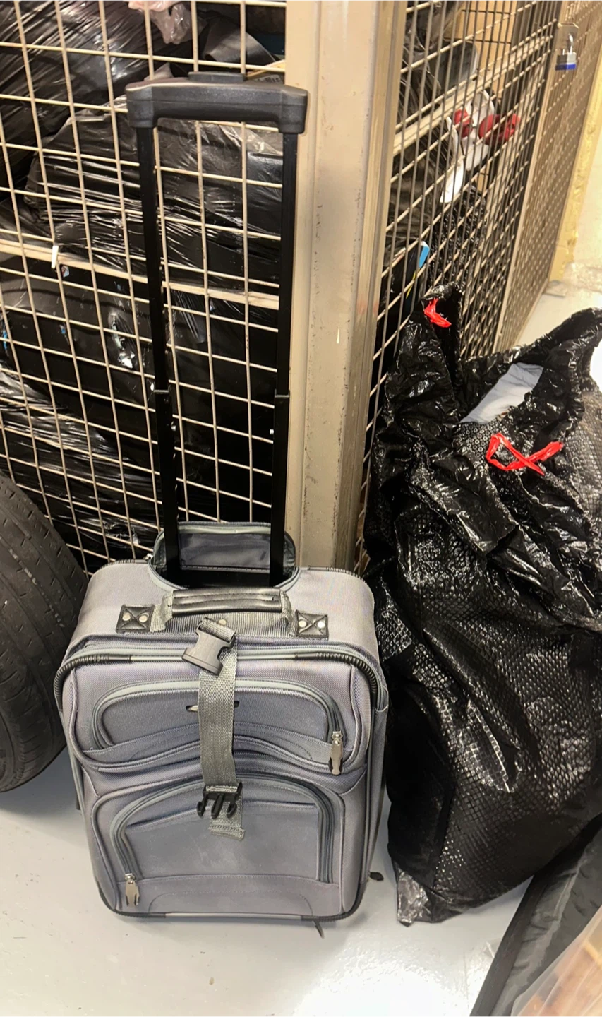 Grey Carry-On Suitcase with Wheels