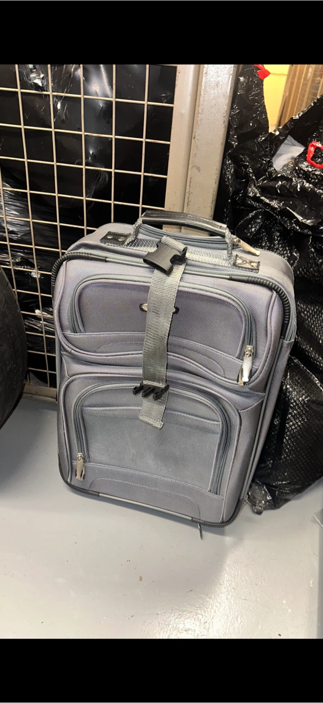 Grey Carry-On Suitcase with Wheels - photo 2