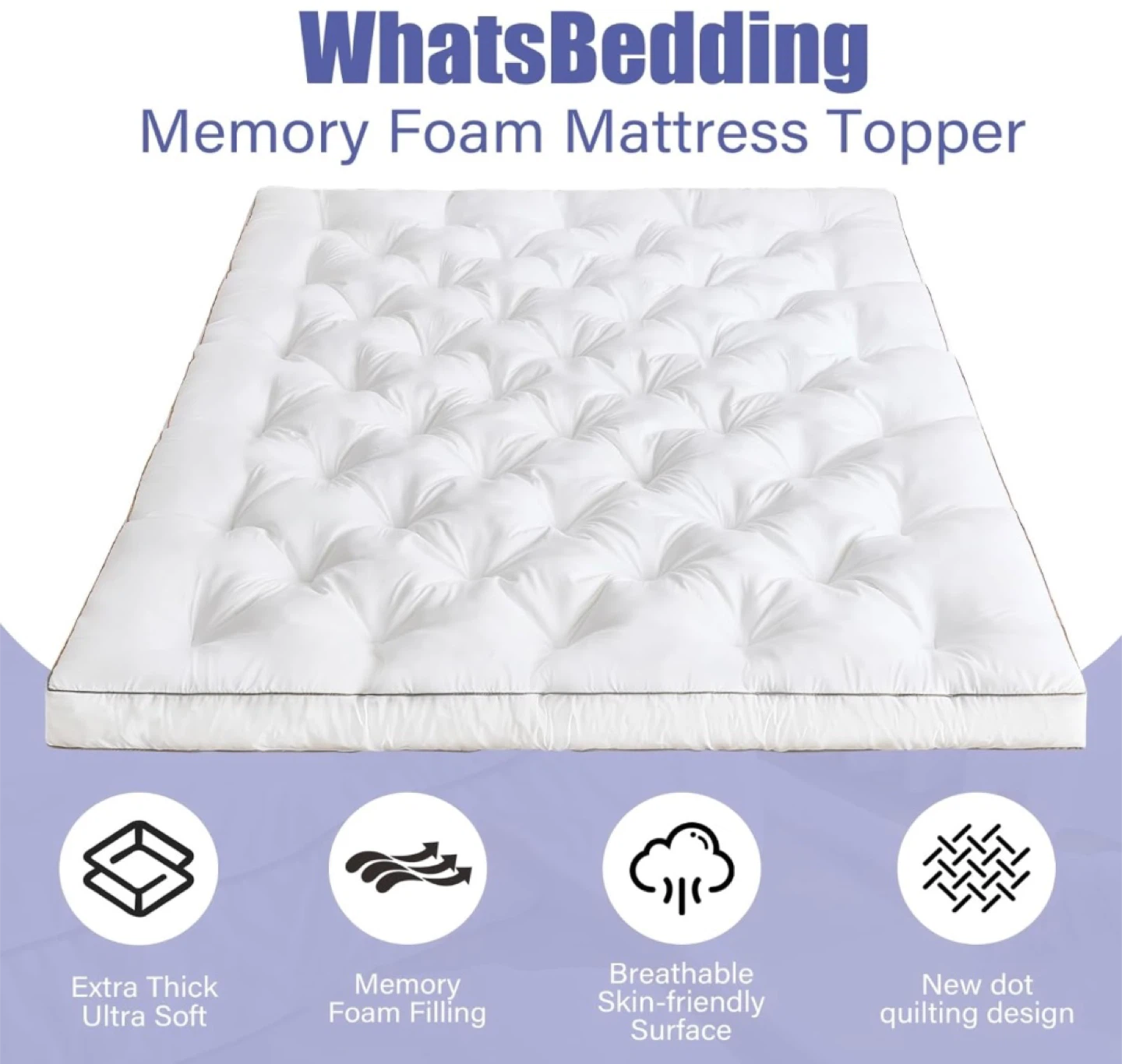 Factory Sealed 4 Inch Memory Foam Mattress Topper, Full - photo 4