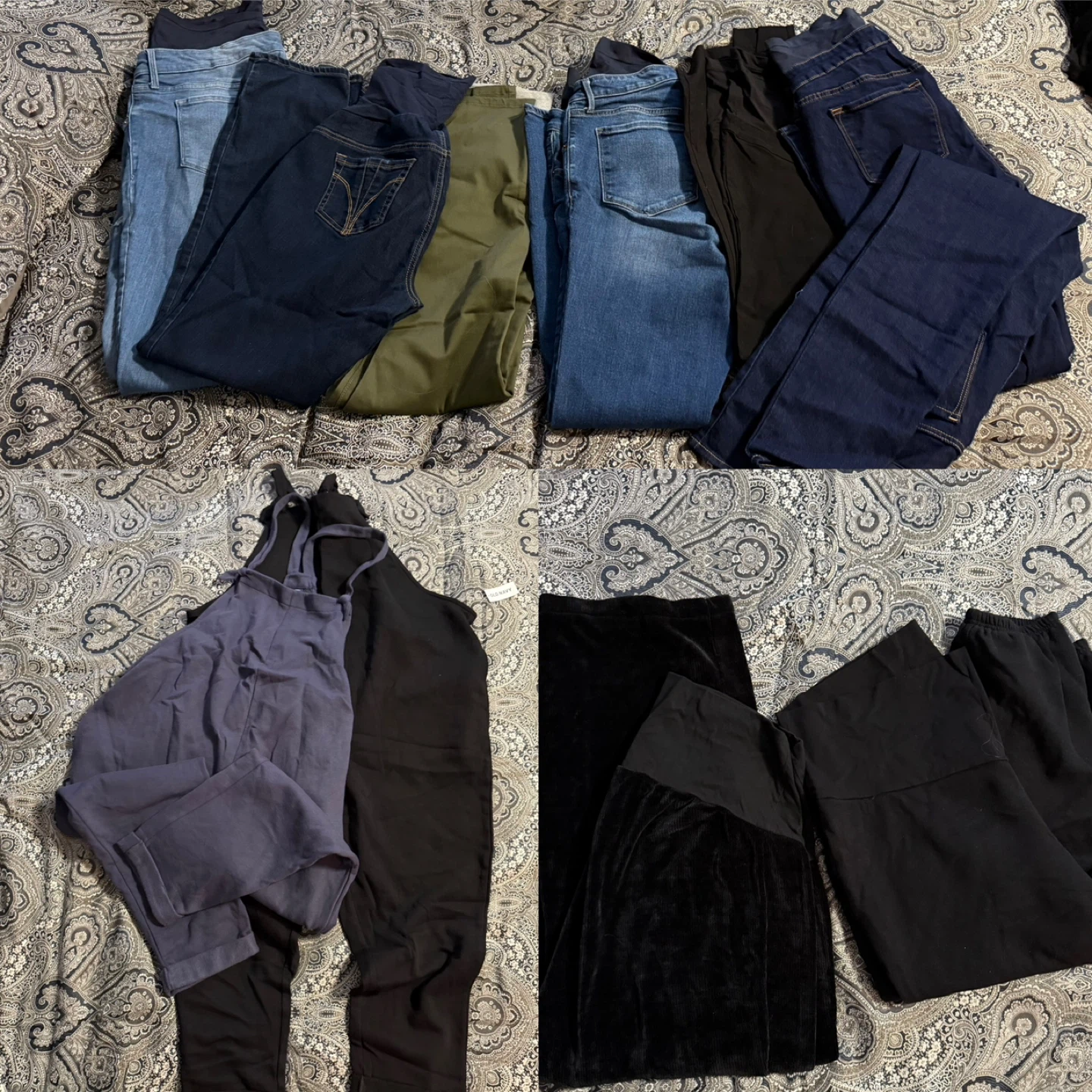 24 Maternity pants & 2 overalls