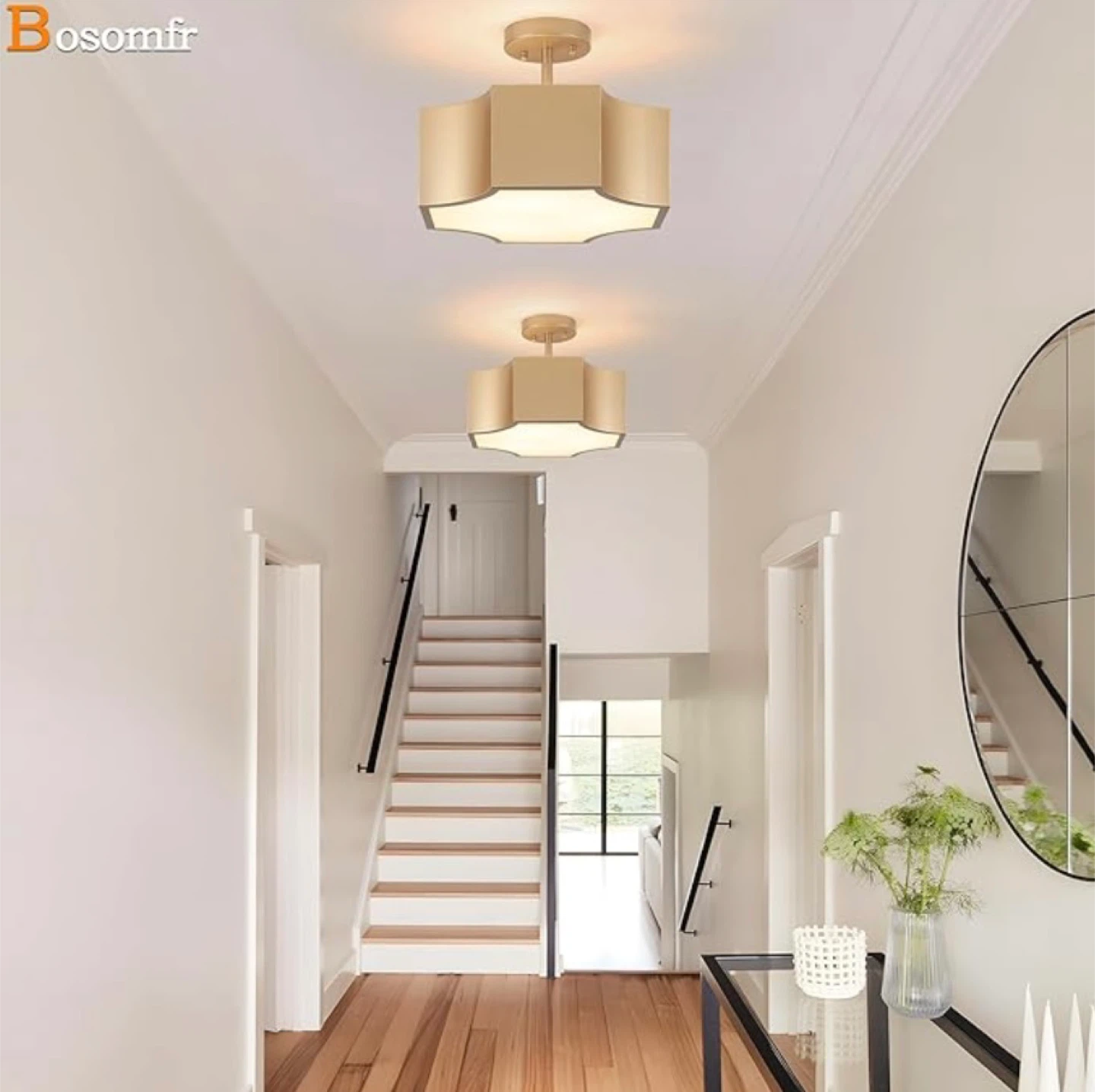Modern Gold 3-Light Ceiling Light Fixture - photo 4