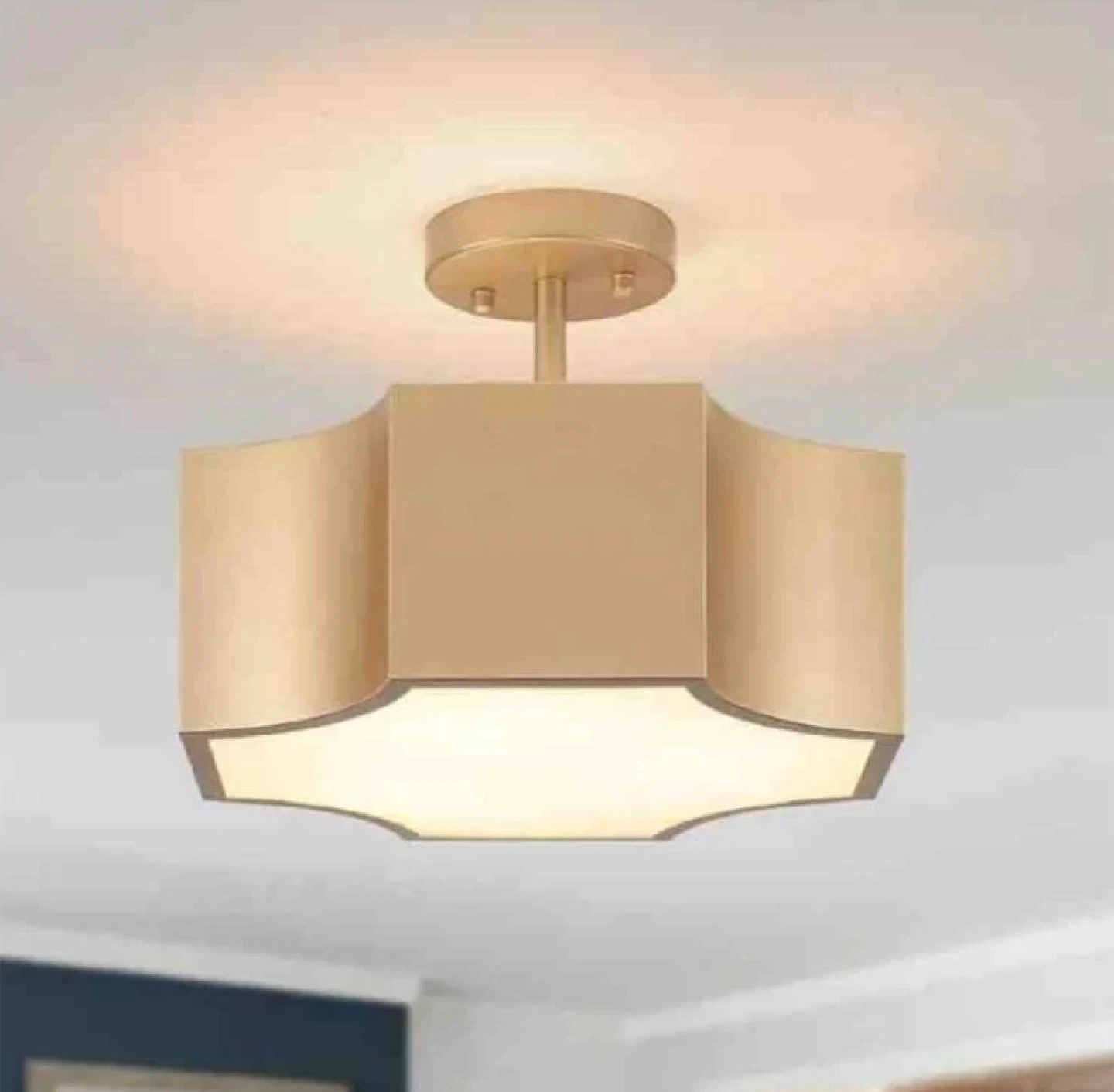 Modern Gold 3-Light Ceiling Light Fixture
