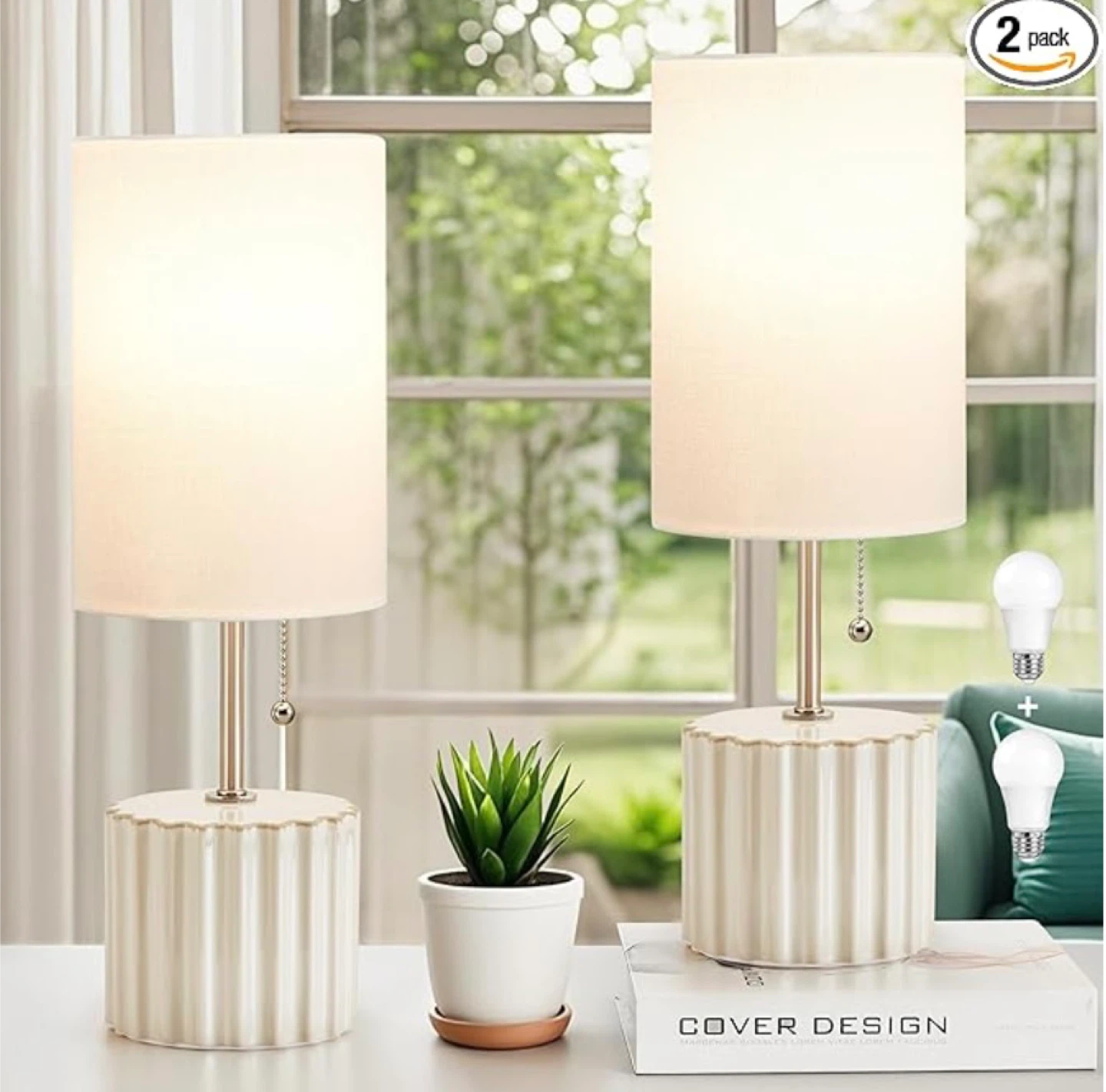 Ceramic Small Table Lamp Set of 2