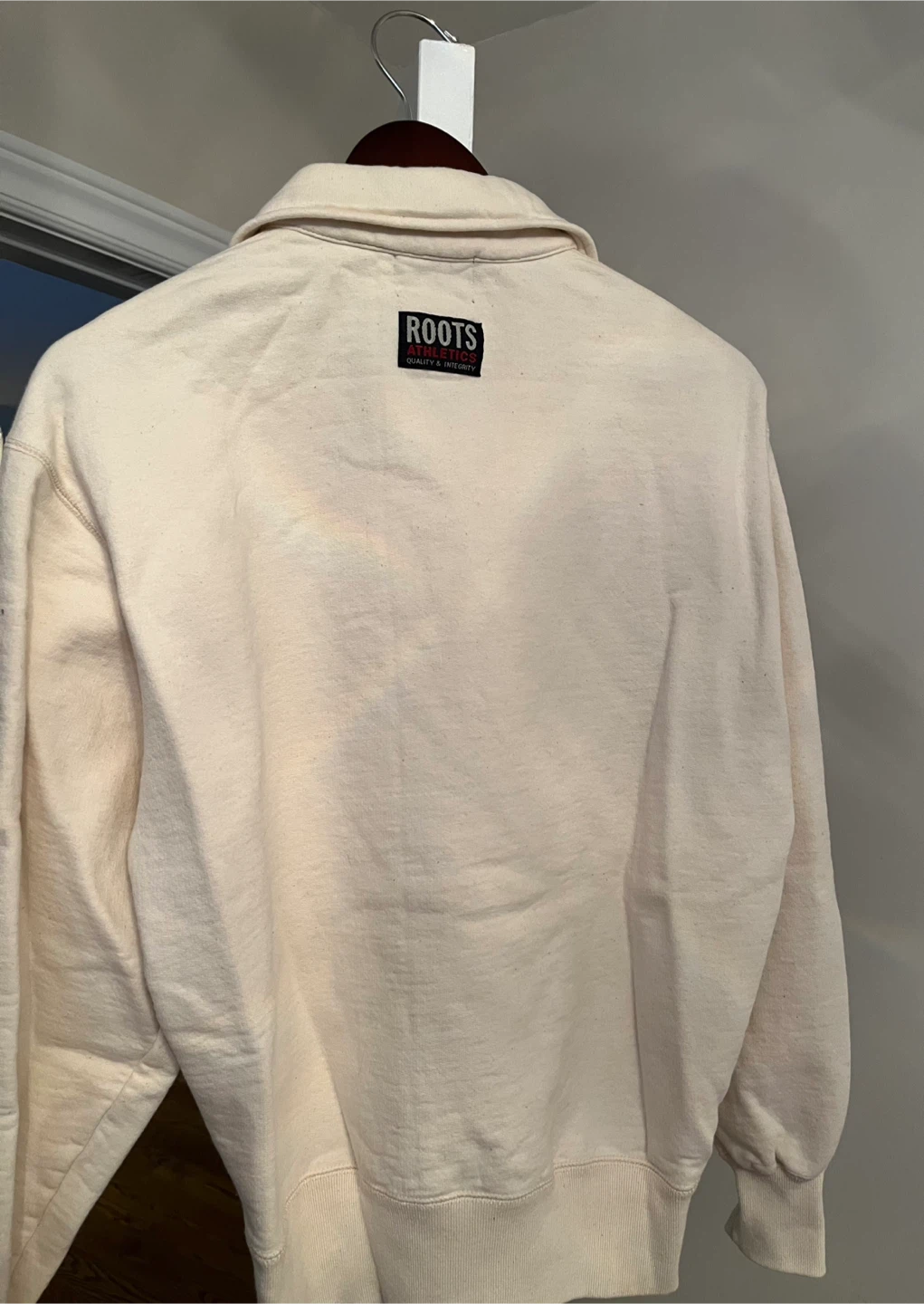 Roots Athletics Vintage 1/4 Zip Sweatshirt - Cream - photo 3