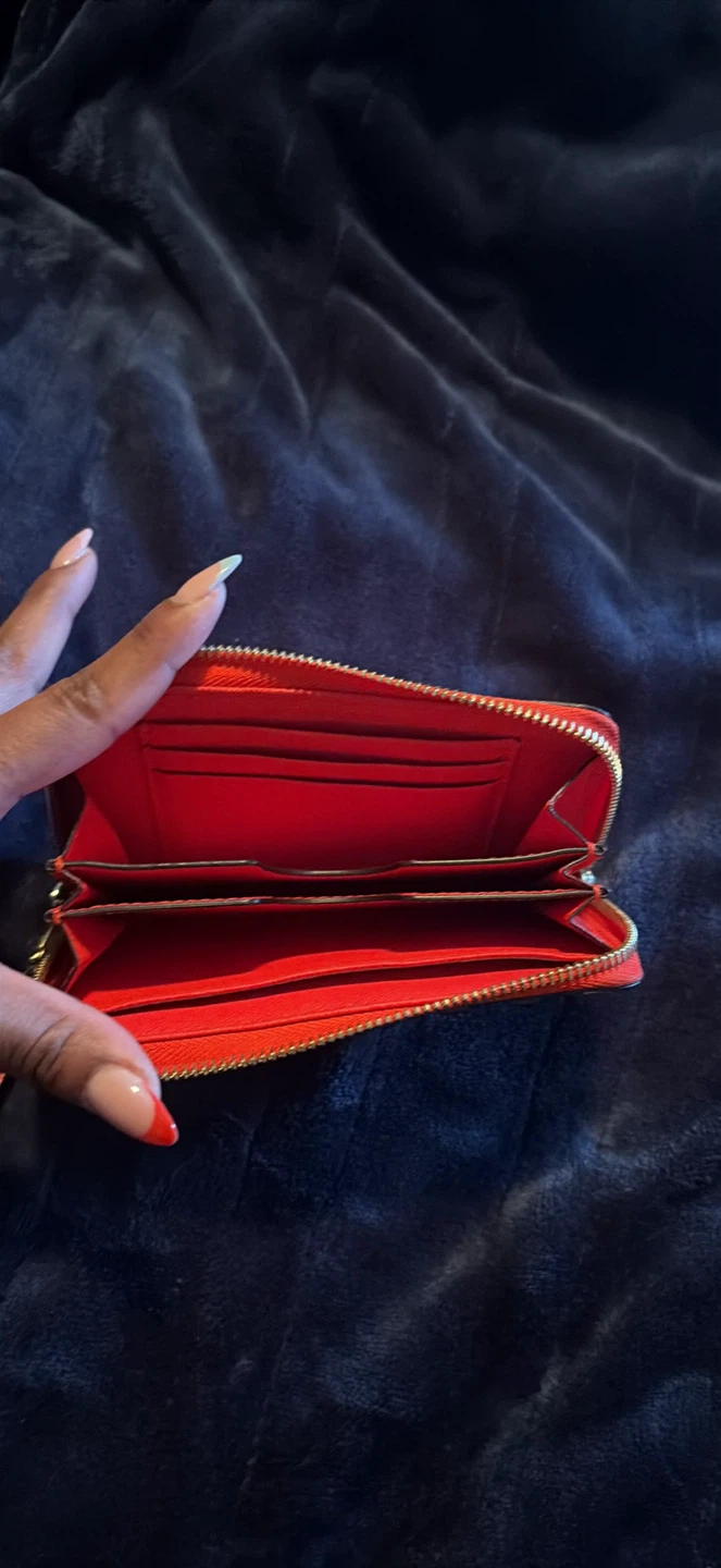 Michael Kors Red Studded Zip Around Wristlet Wallet - photo 3
