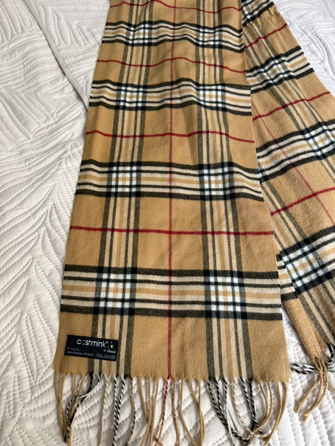 Coshmink Plaid Scarf 100% Acrylic Made in Germany - photo 2