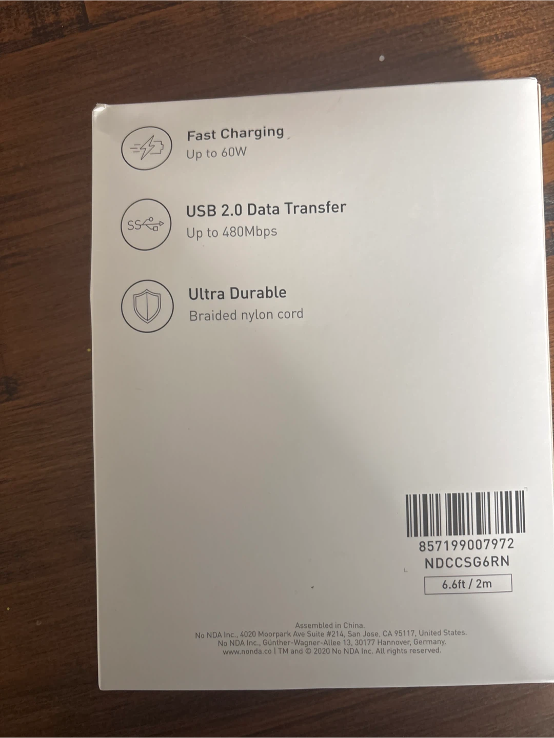 Nonda USB-C to USB-C Cable 6.6ft/2m - photo 2