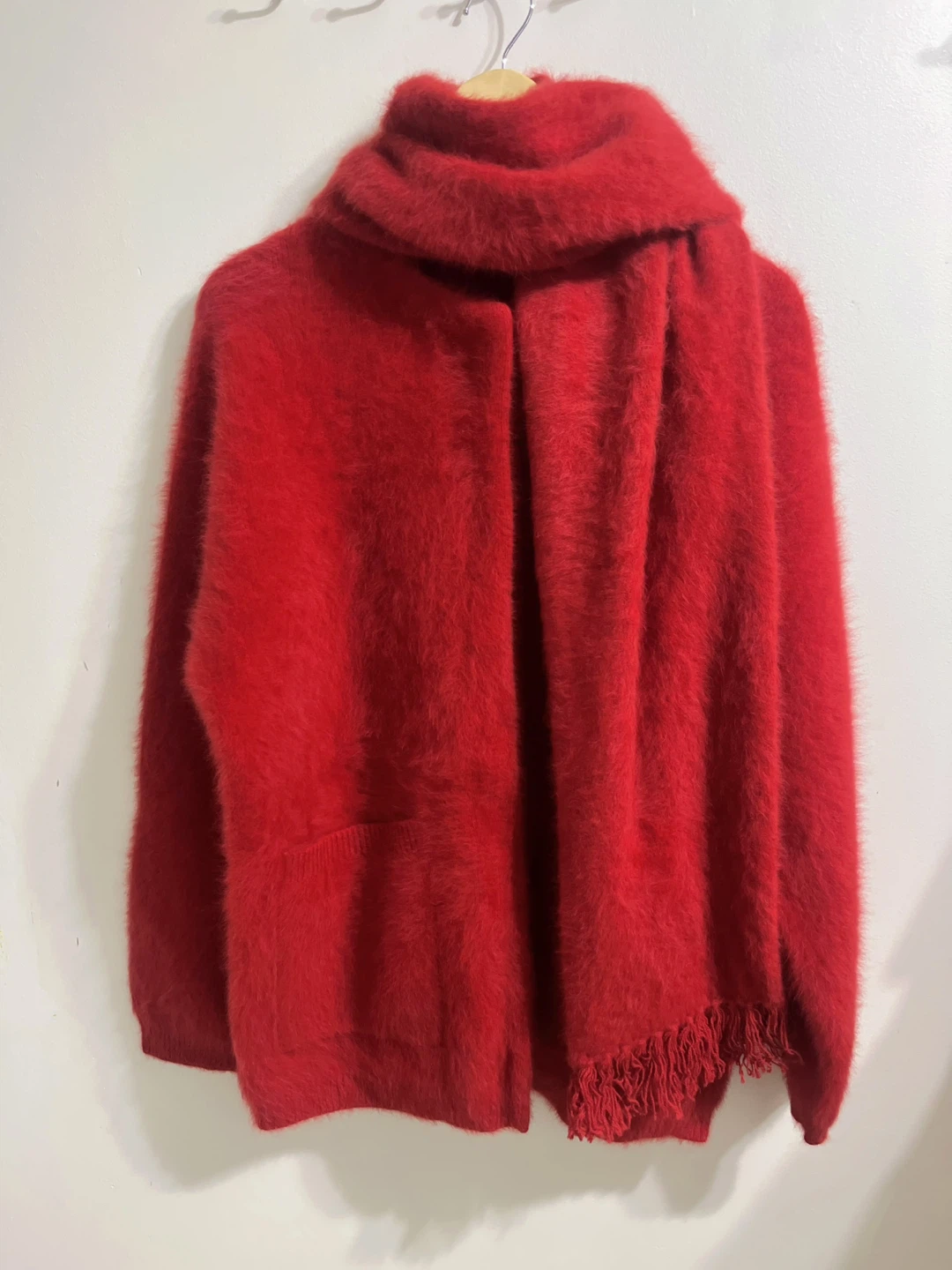 Red Fox Cardigan with Scarf