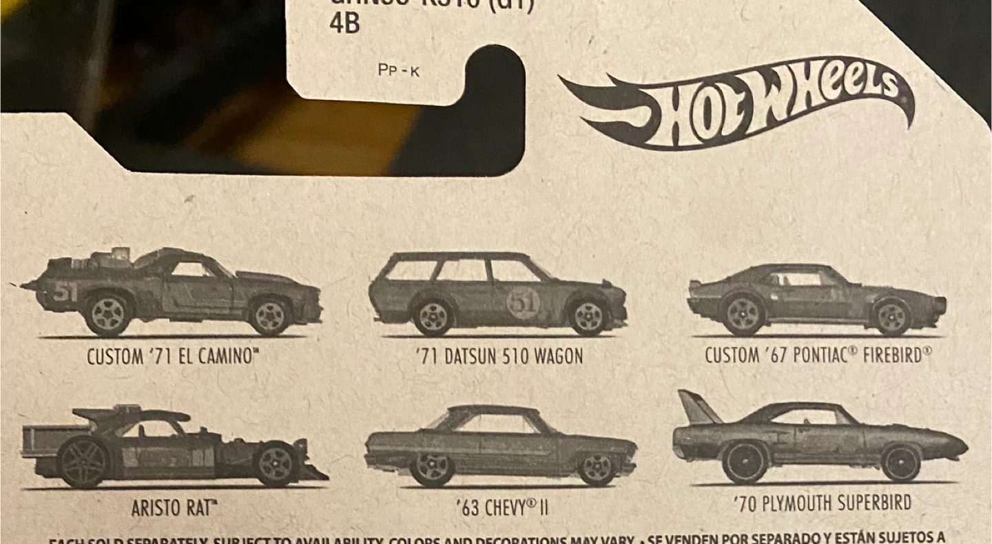 Hot Wheels Collectors Series Diecast Cars - Set of 6