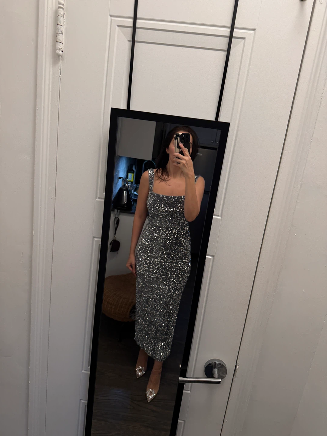 MISS ORD Sequin Midi Dress - Silver - photo 2