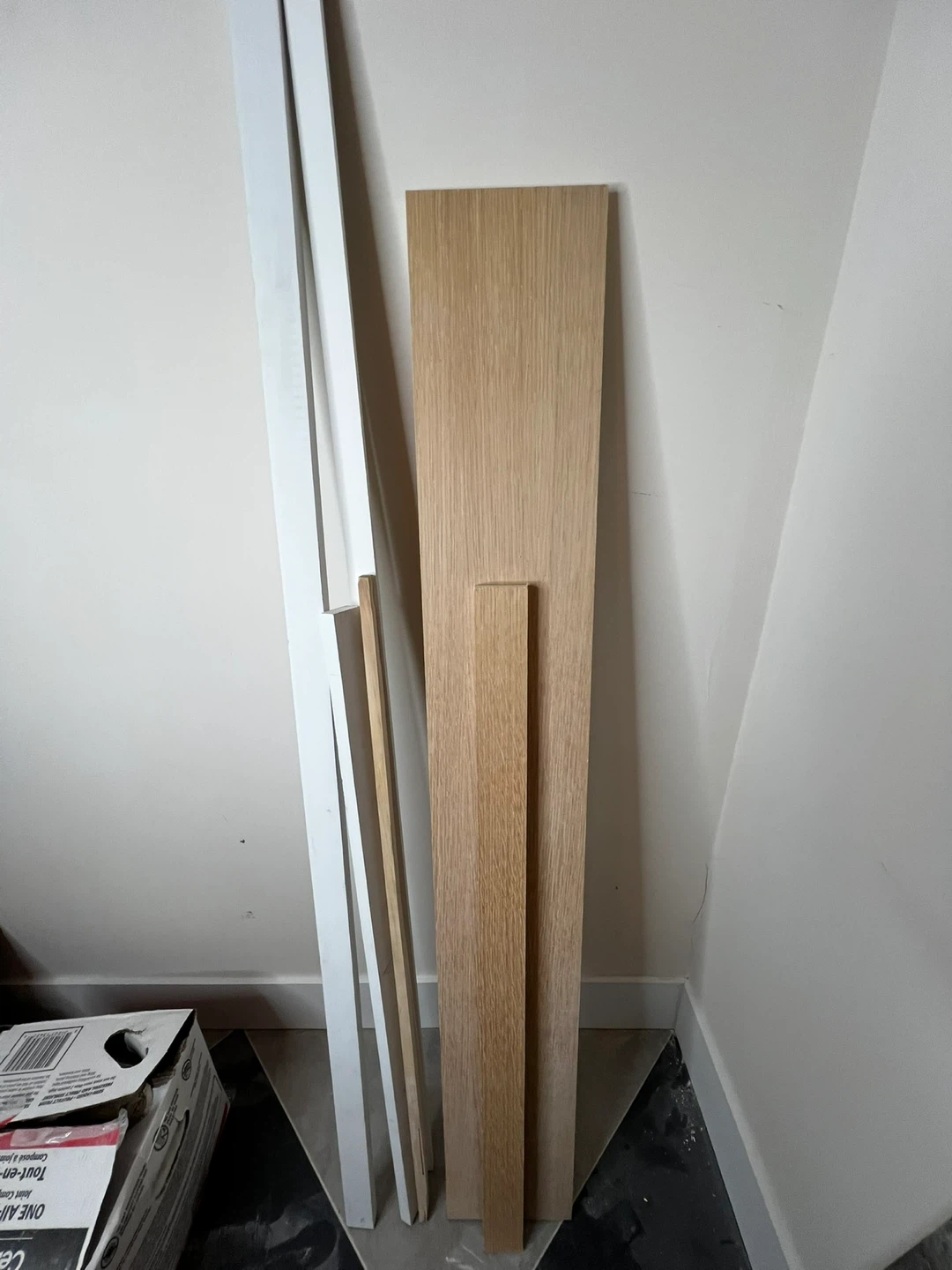 Wood pieces and shelves