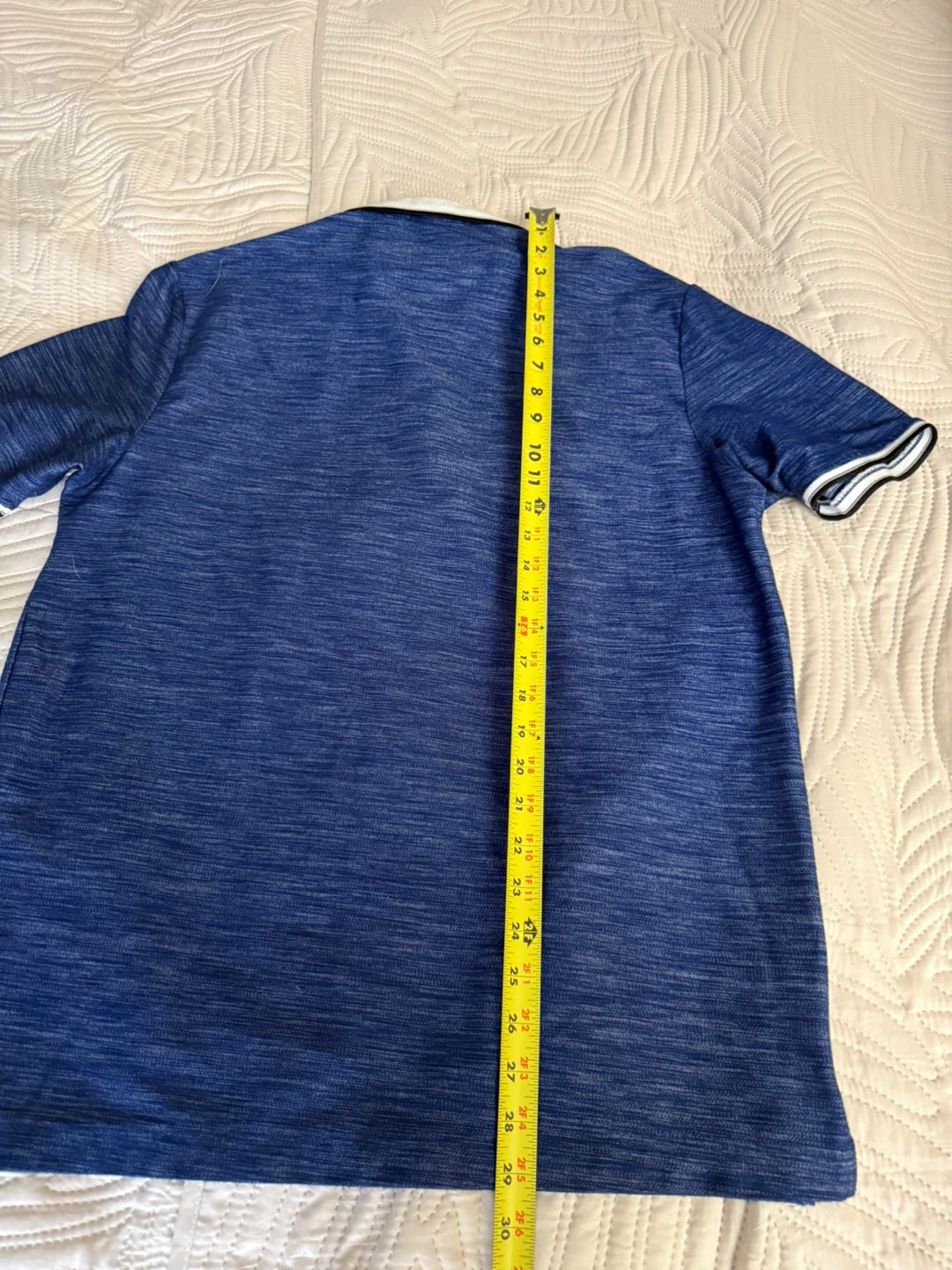 Karl Lagerfeld Blue Zip Polo Shirt Men's Large - photo 5