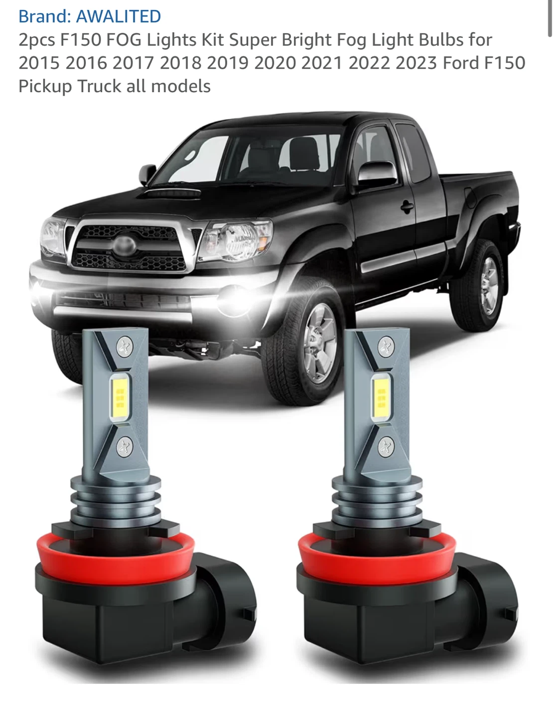 AWALITED 2pcs CSP LED Fog Light Bulbs for Ford F150 (2015-2023)