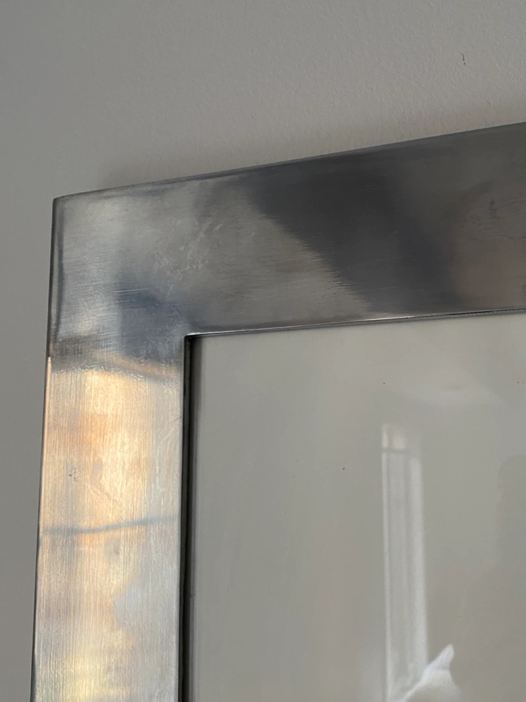Brushed Large Silver Metal Frame and Print - photo 2